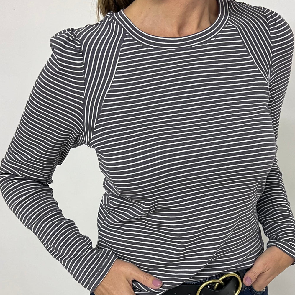 Walker Stripe Top (Grey)