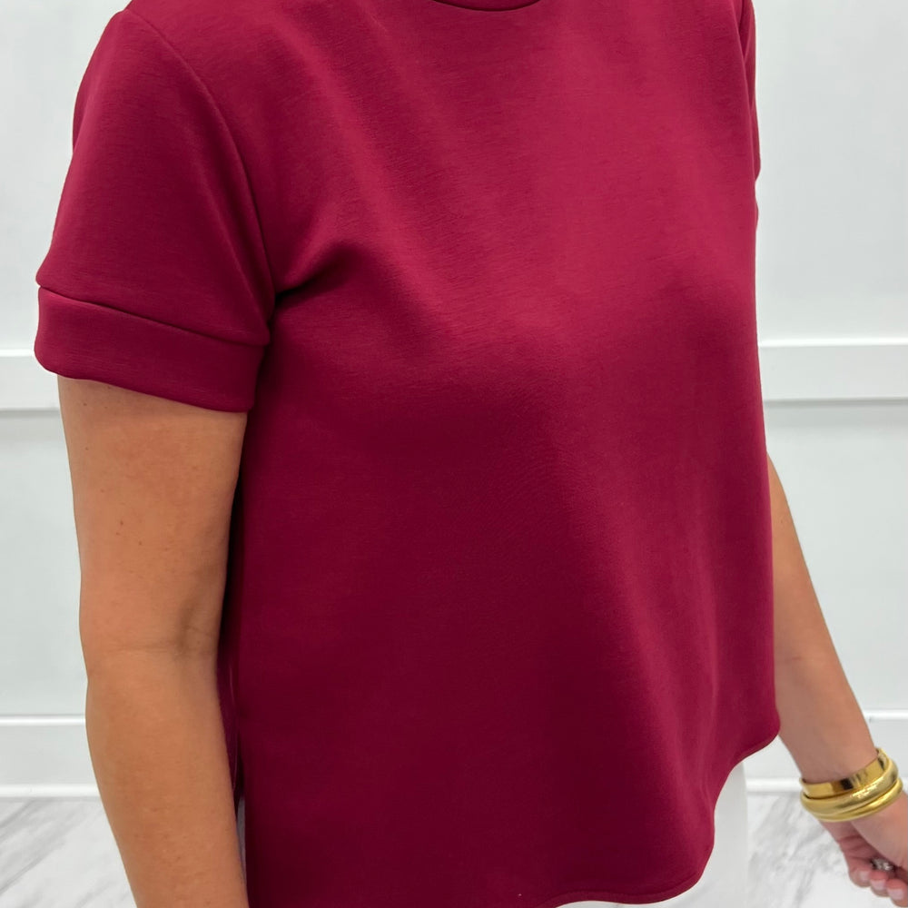 Gal On The Go Scuba Top (Wine)