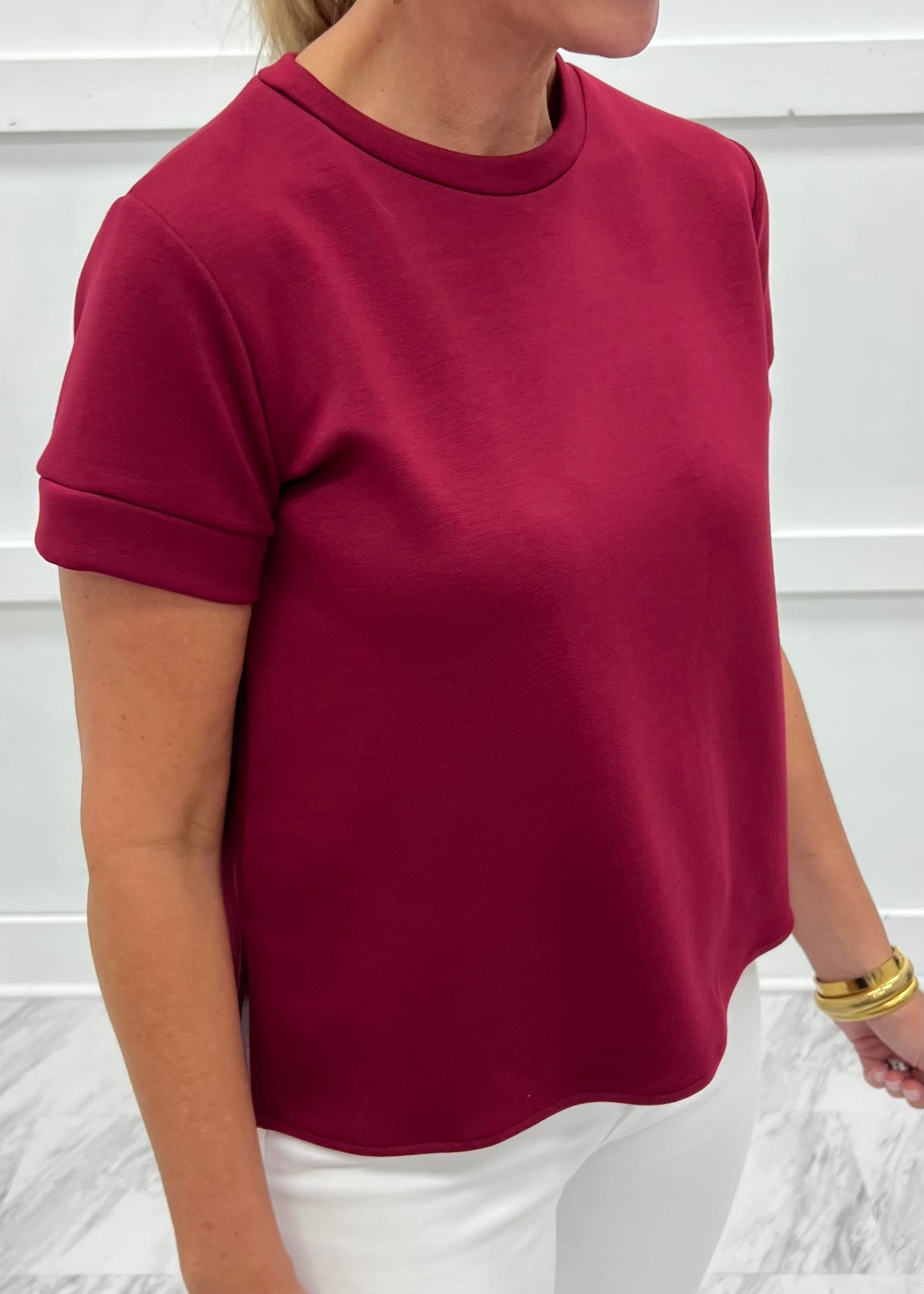 Gal On The Go Scuba Top (Wine)