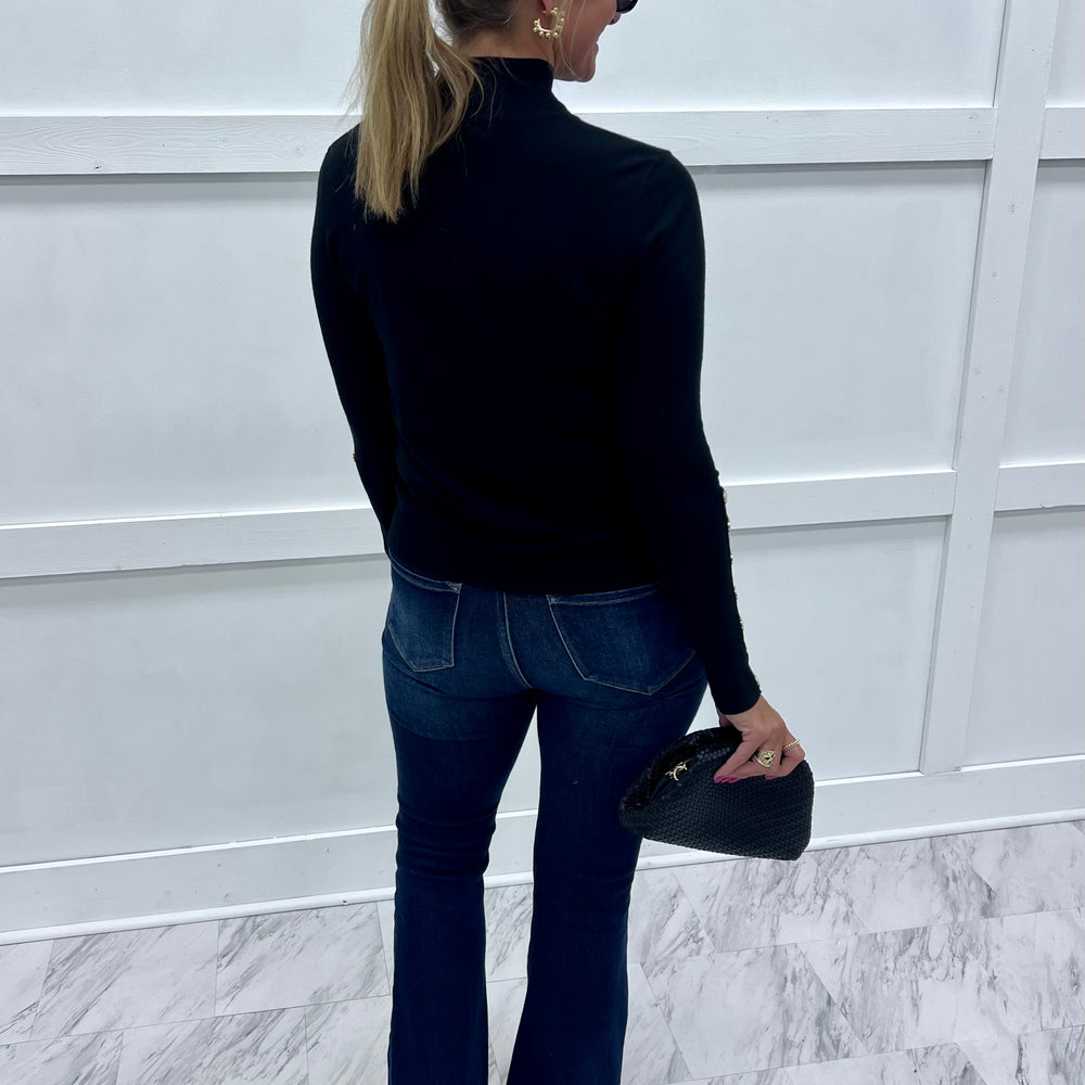 
                  
                    Veronica Black + Button Sleeve Sweater
                  
                