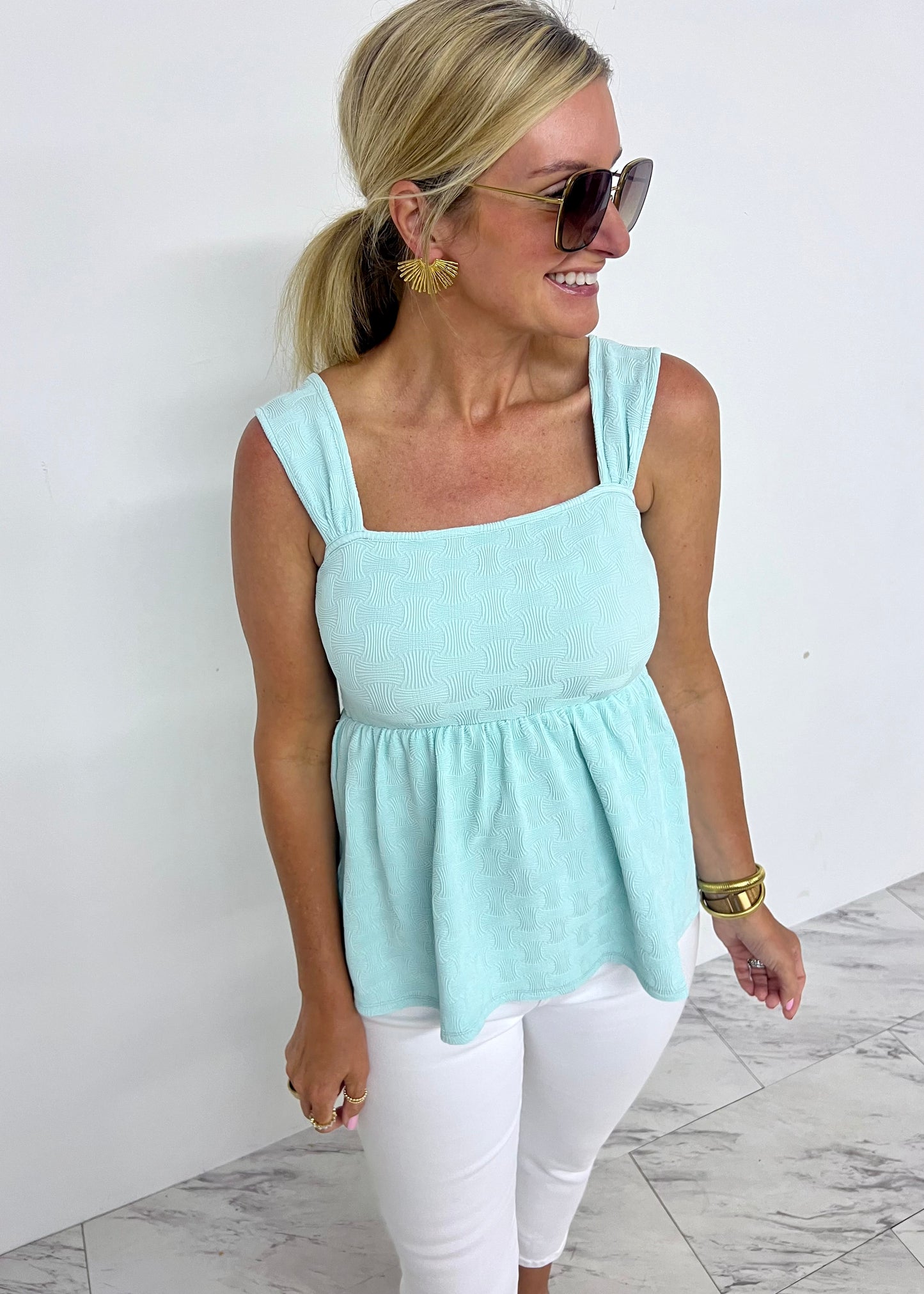 Teely Textured Tank Top (Mint)