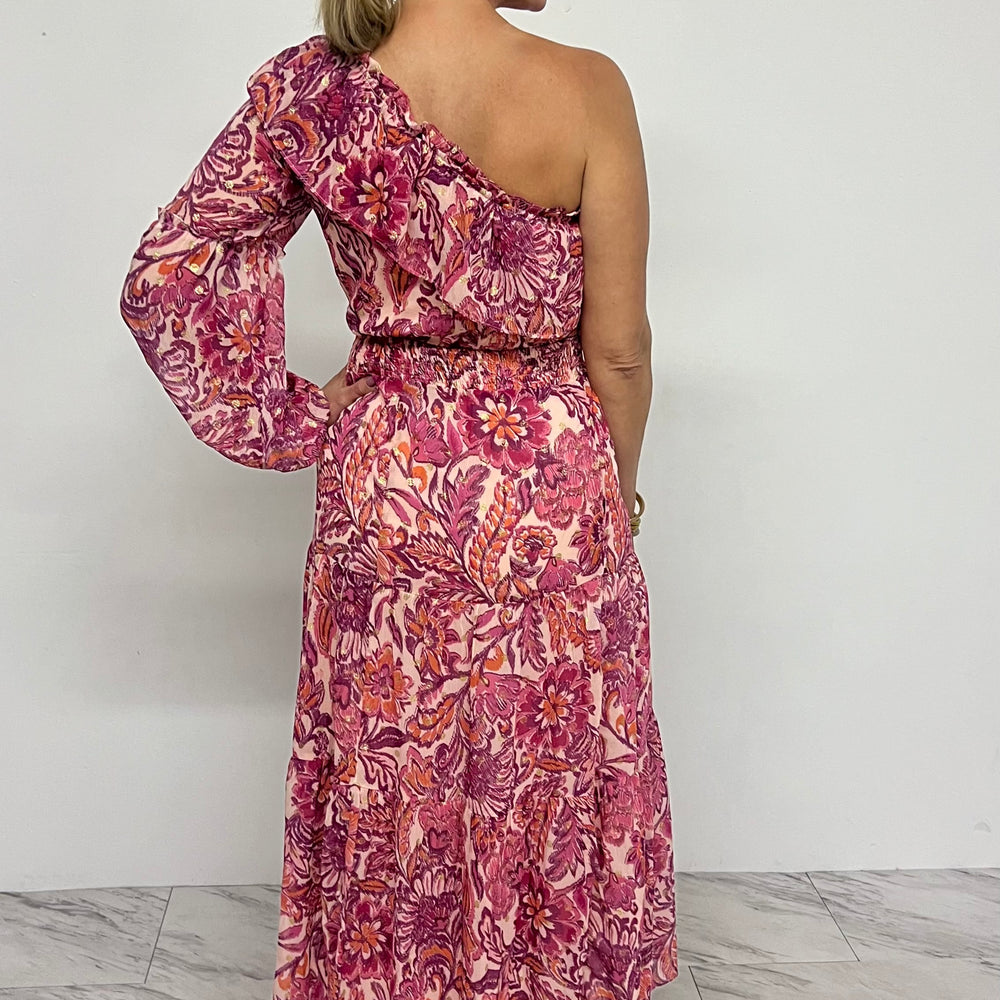 
                  
                    Naomi Single Sleeve Maxi Dress - FINAL SALE
                  
                