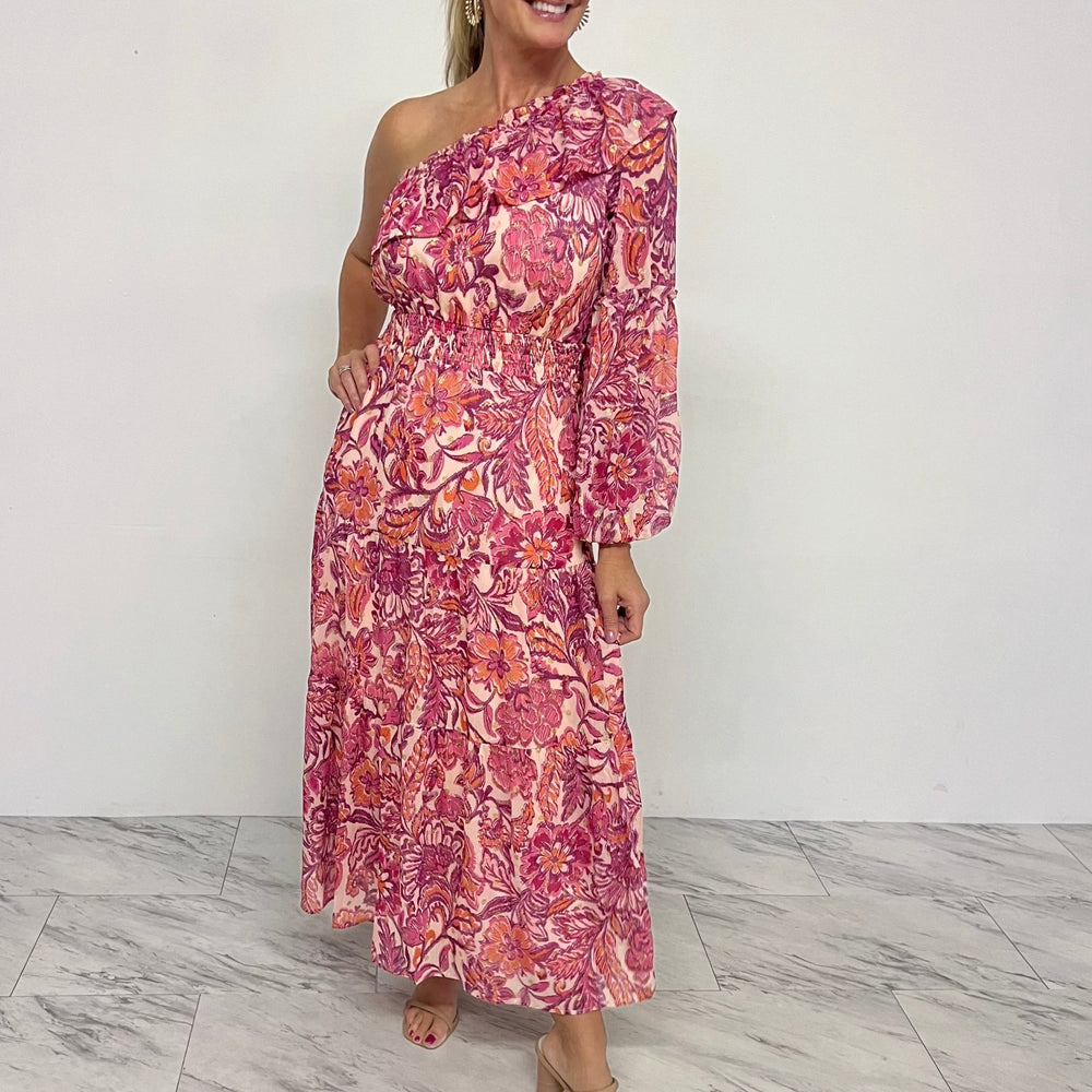 Naomi Single Sleeve Maxi Dress - FINAL SALE