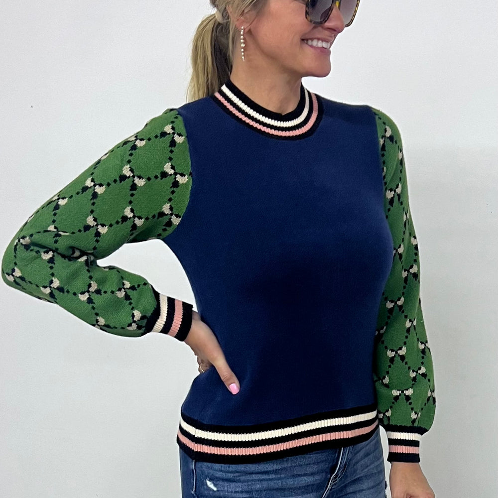 Clarke Colorblock + Bow Sweater - FINAL SALE