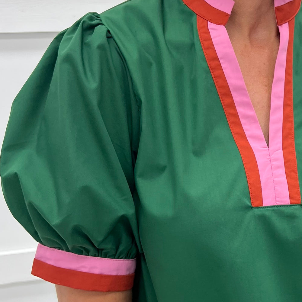 Can't Forget You Stripe Detail Top (Green)