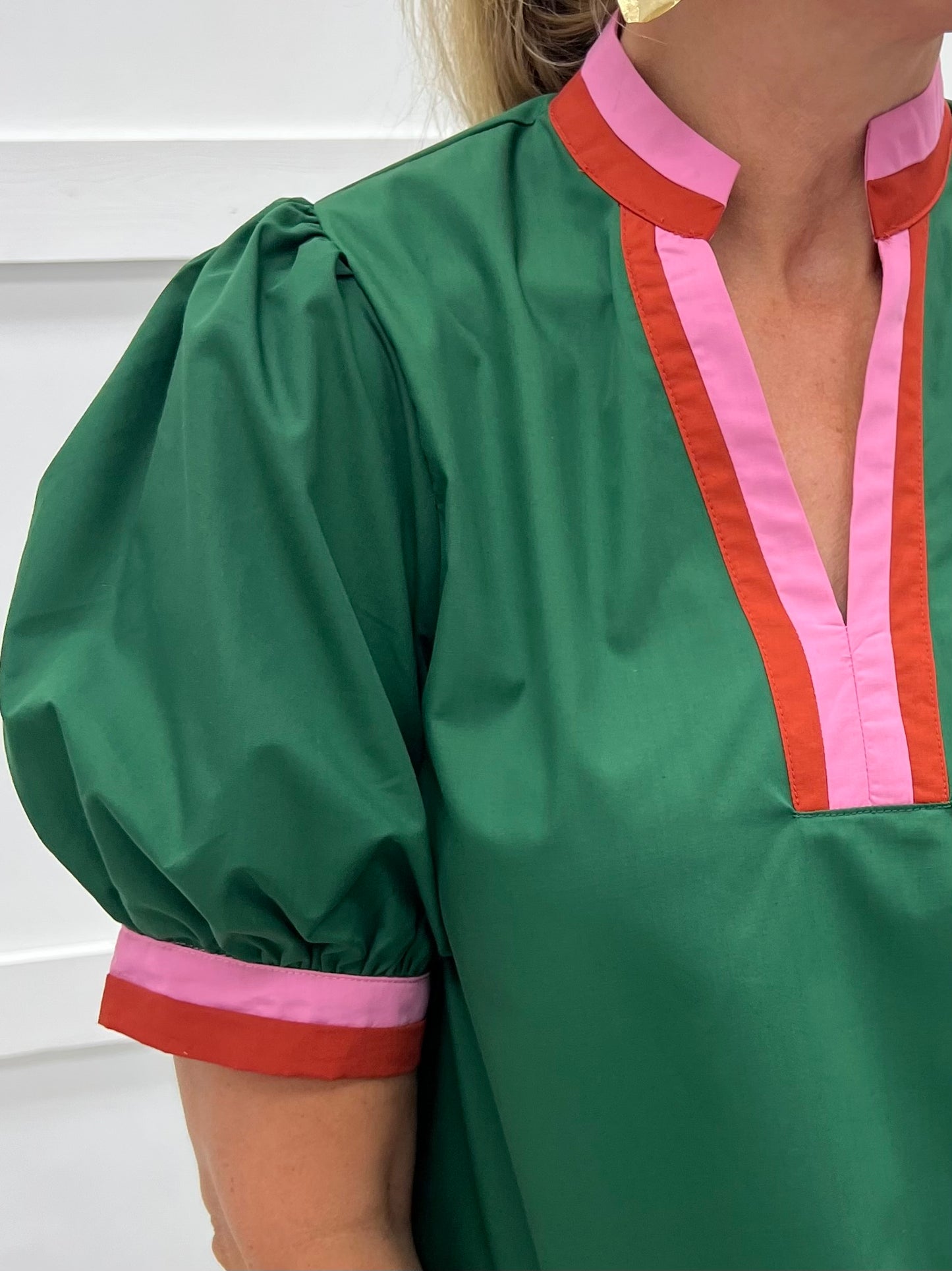 Can't Forget You Stripe Detail Top (Green)
