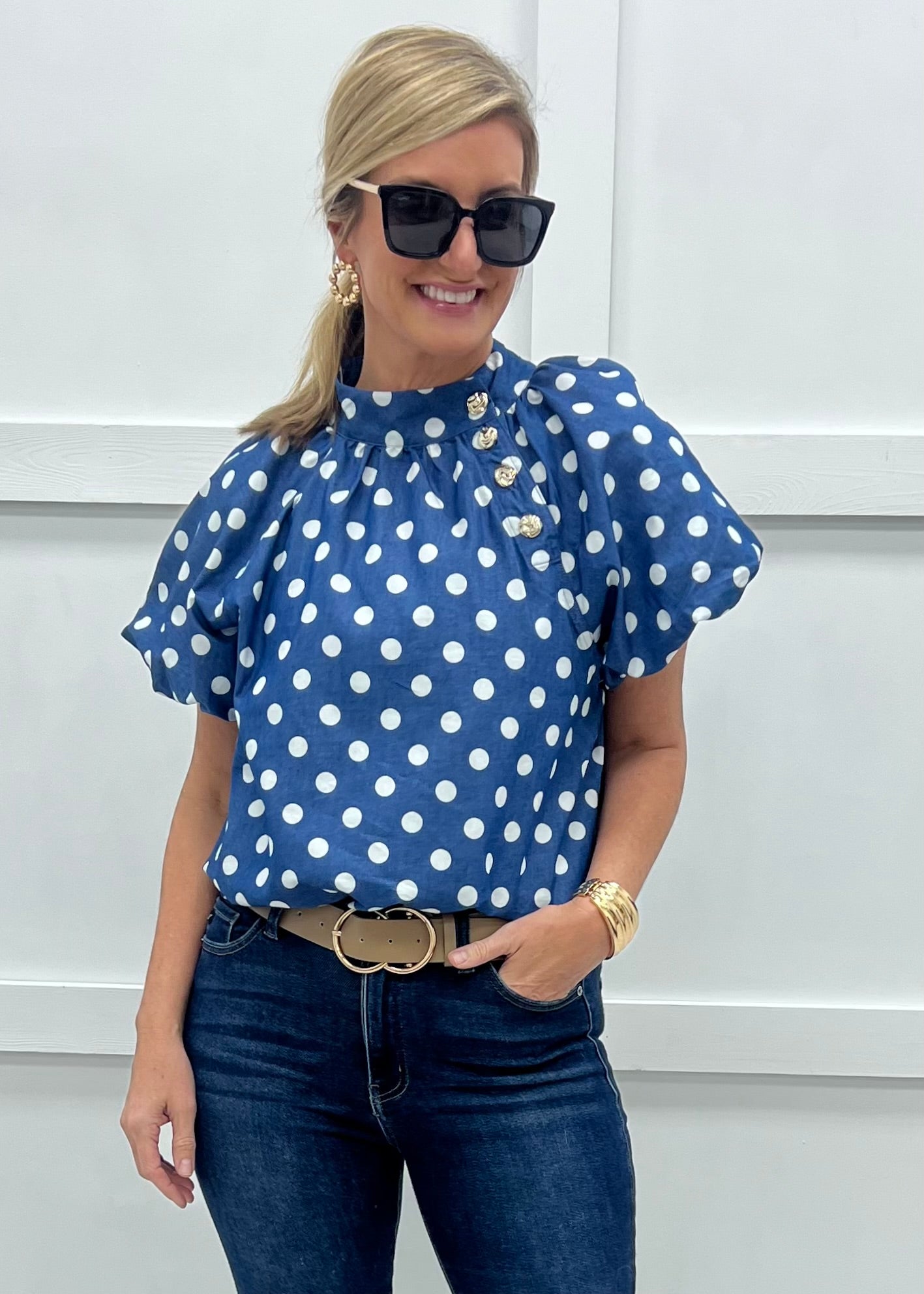 Dollie Dotted Top