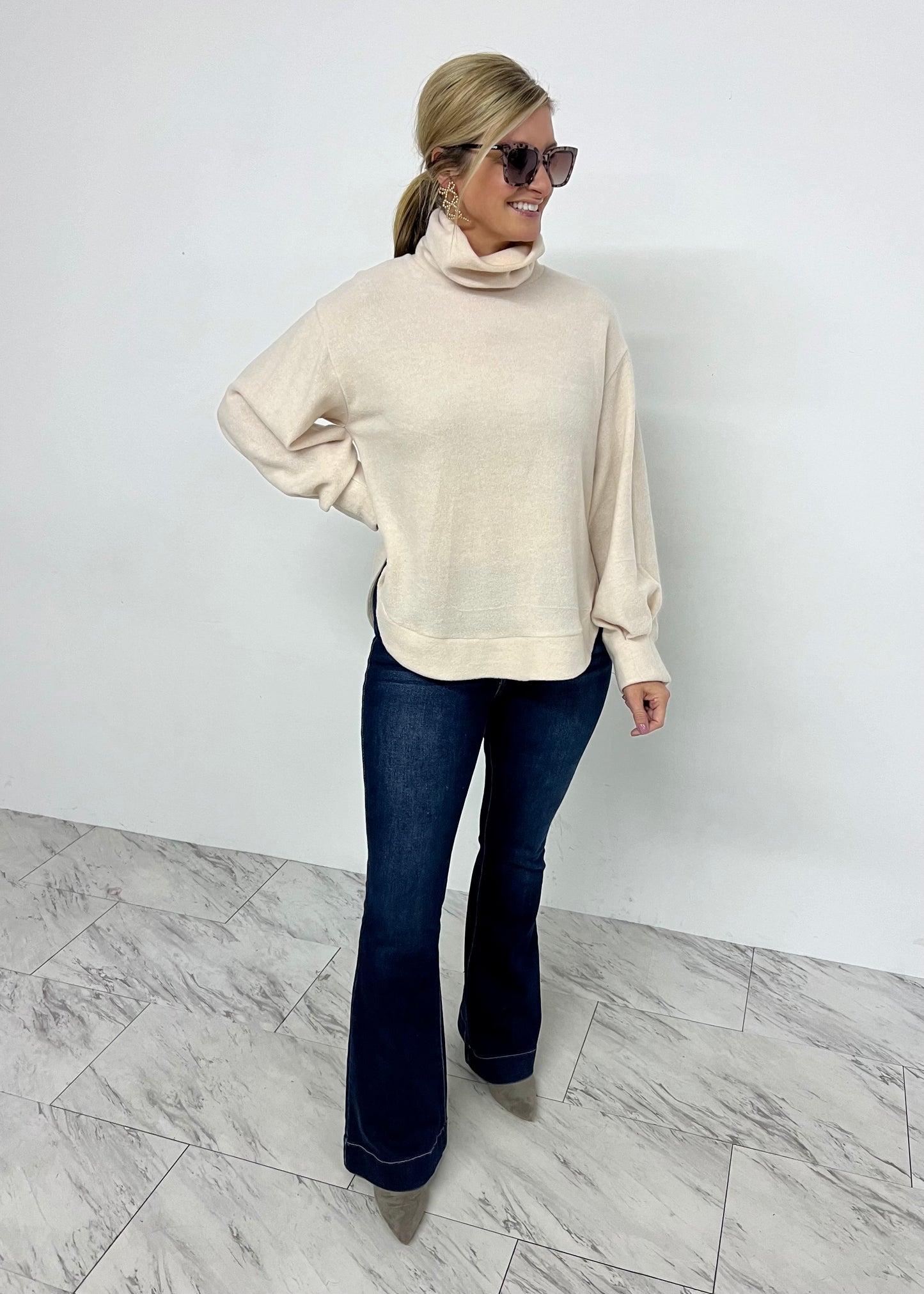 Isabell Ivory Turtleneck Top-FINAL SALE