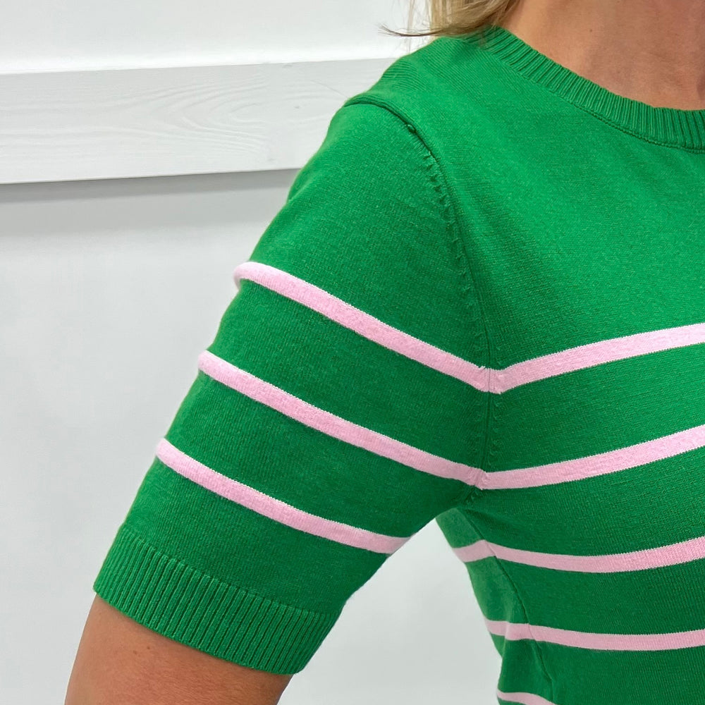 
                  
                    Serena Stripe Sweater (Green)
                  
                