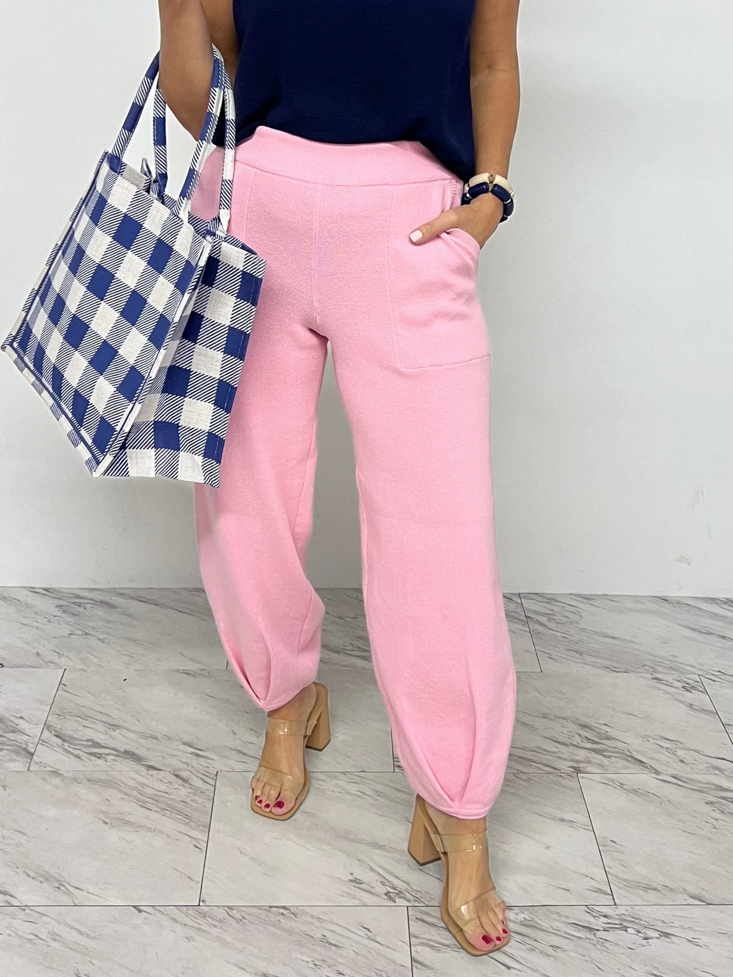 Priscilla Knit Jogger Pants (Pink) - FINAL SALE