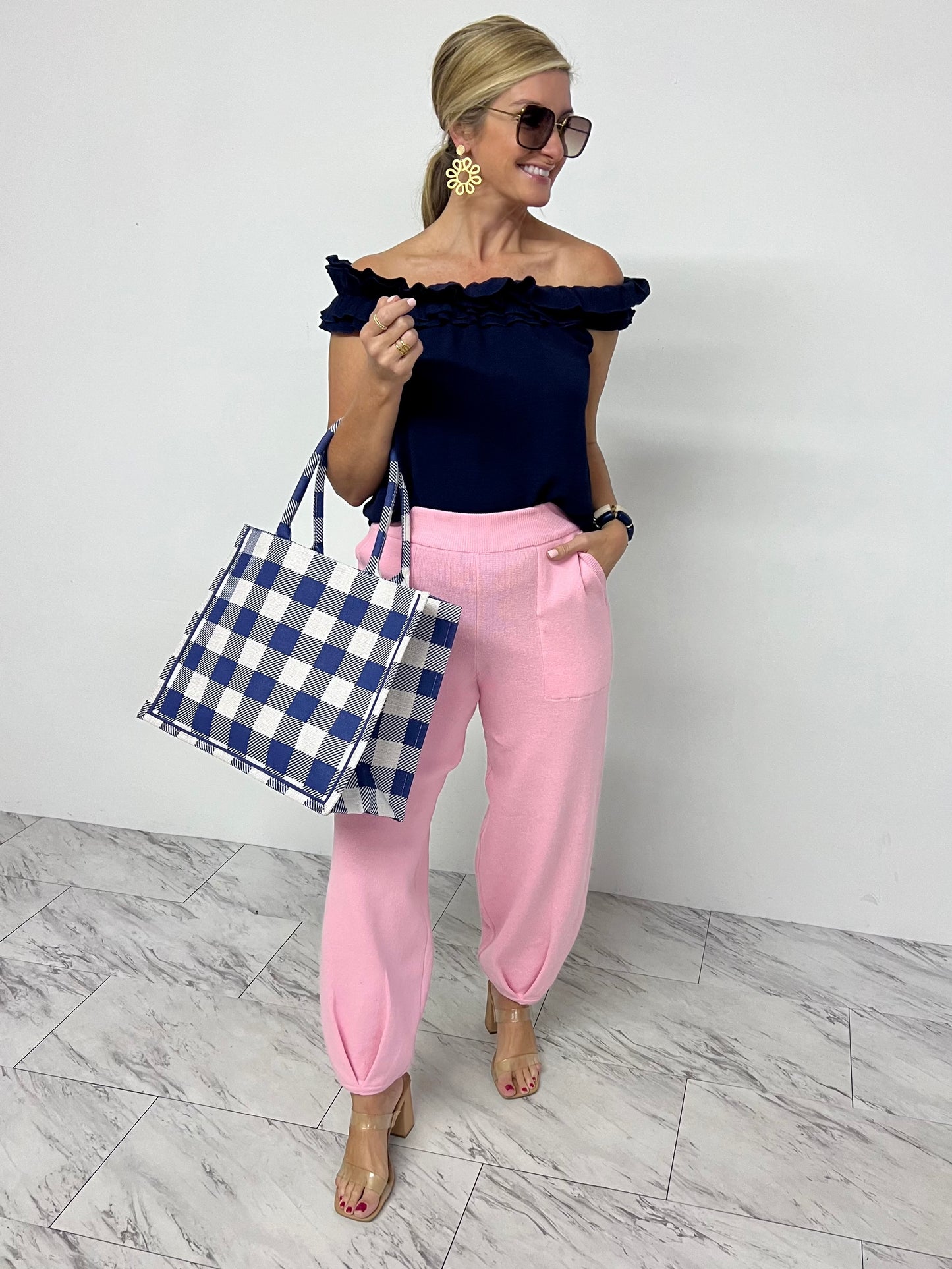 Priscilla Knit Jogger Pants (Pink) - FINAL SALE