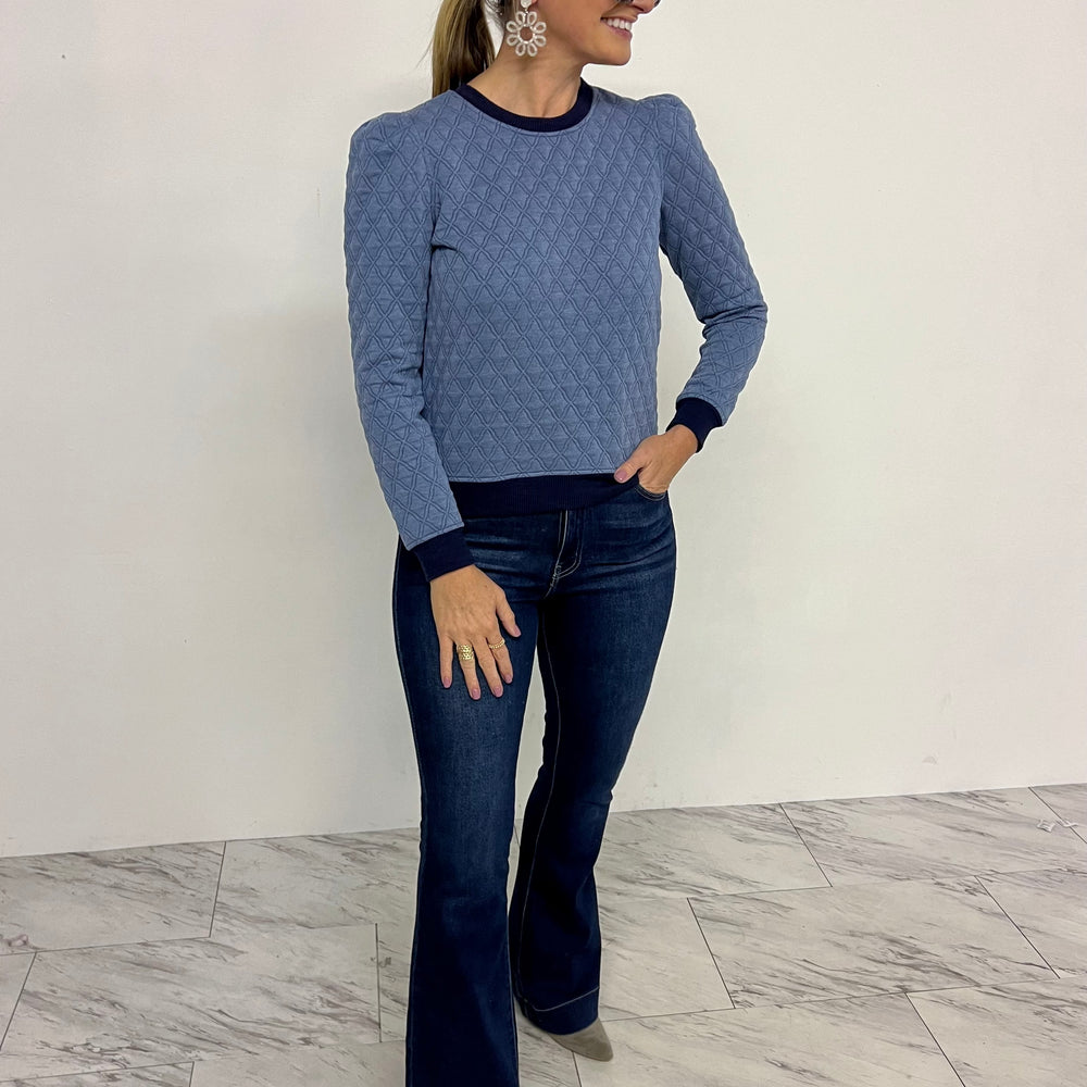 
                  
                    Blakely Blue Textured Top-FINAL SALE
                  
                