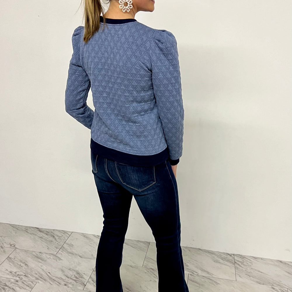 
                  
                    Blakely Blue Textured Top
                  
                