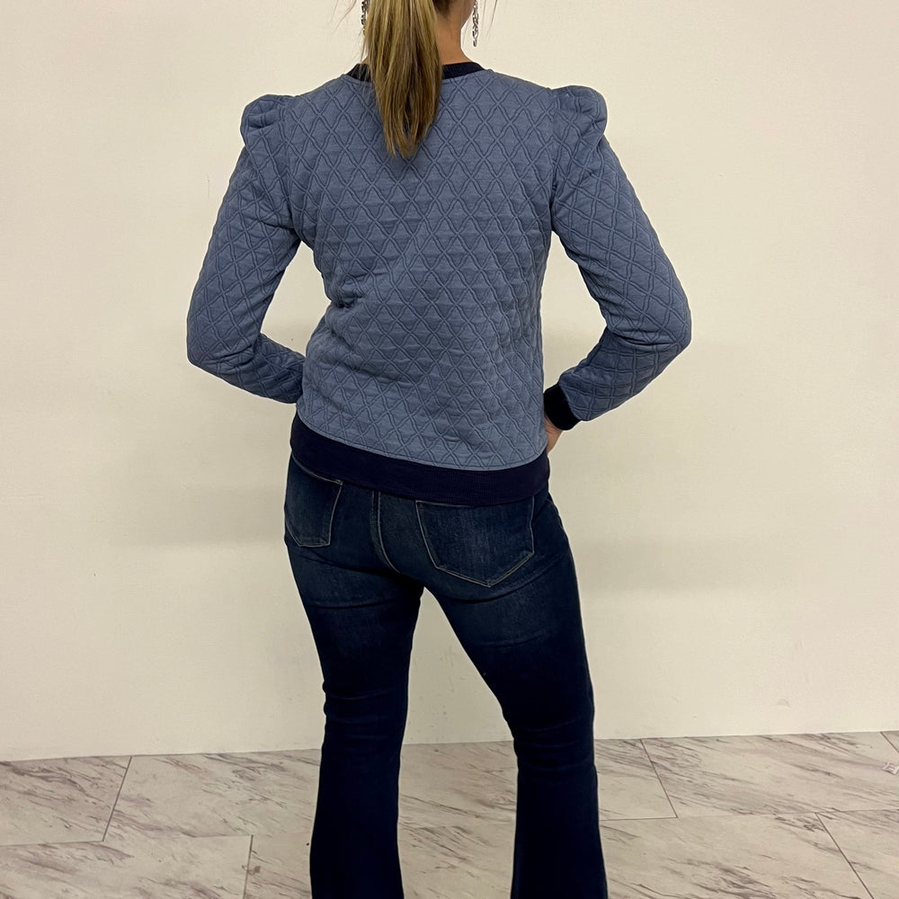 
                  
                    Blakely Blue Textured Top
                  
                