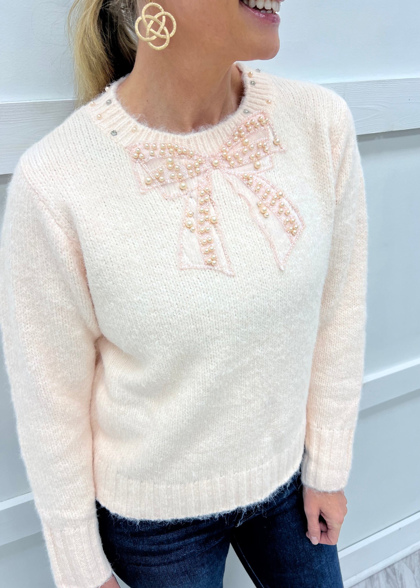 Jewel Bow Sweater