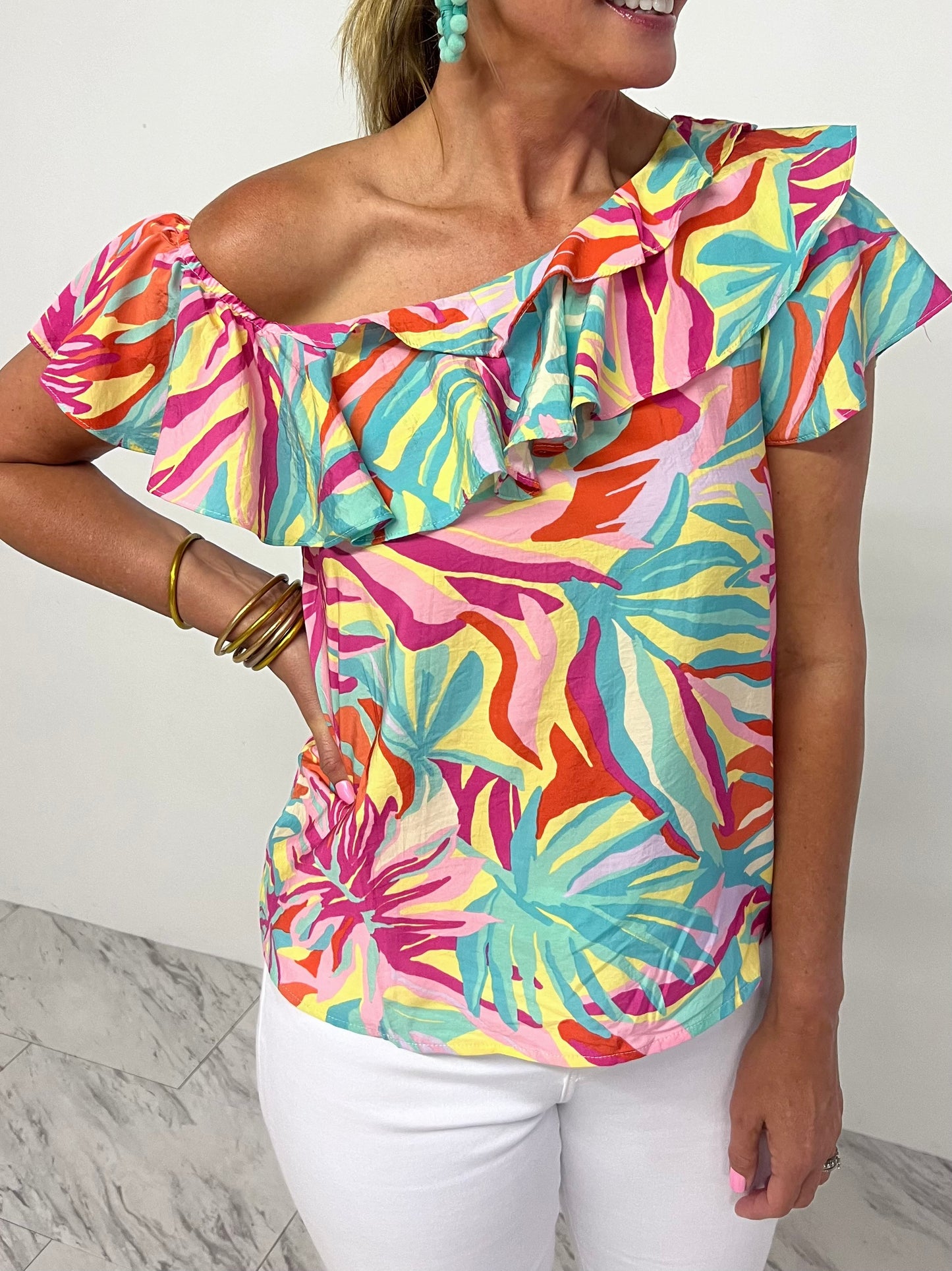 Isle Of Palms Single Shoulder Top - FINAL SALE