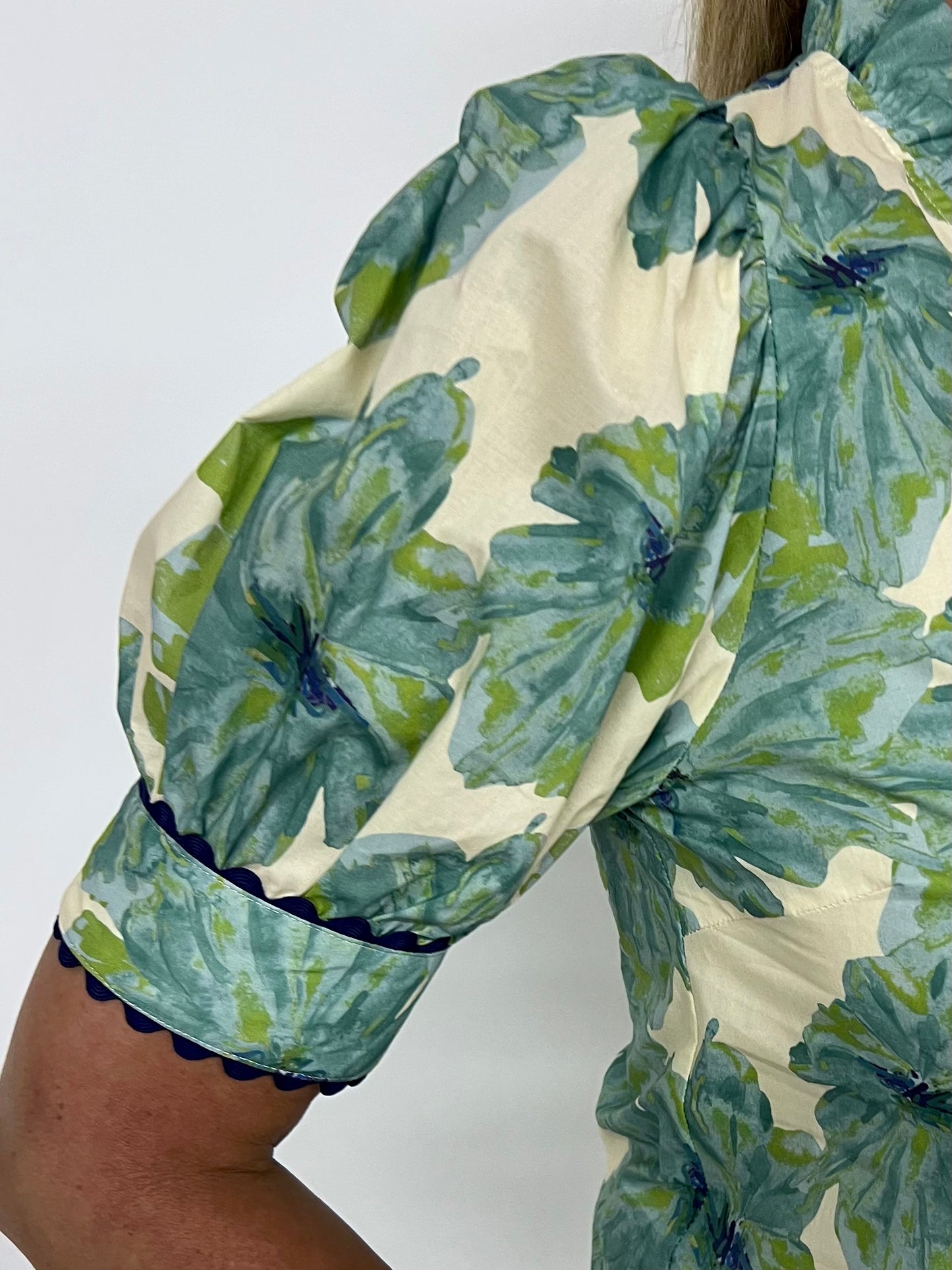 Magnolia Mint Floral Top