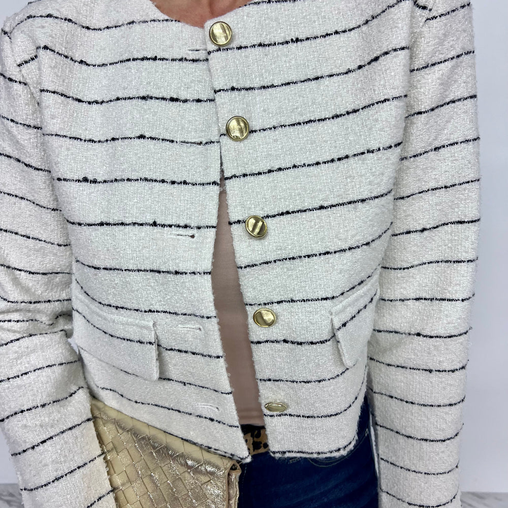 
                      
                        Sorrento Stripe Tweed Jacket
                      
                    