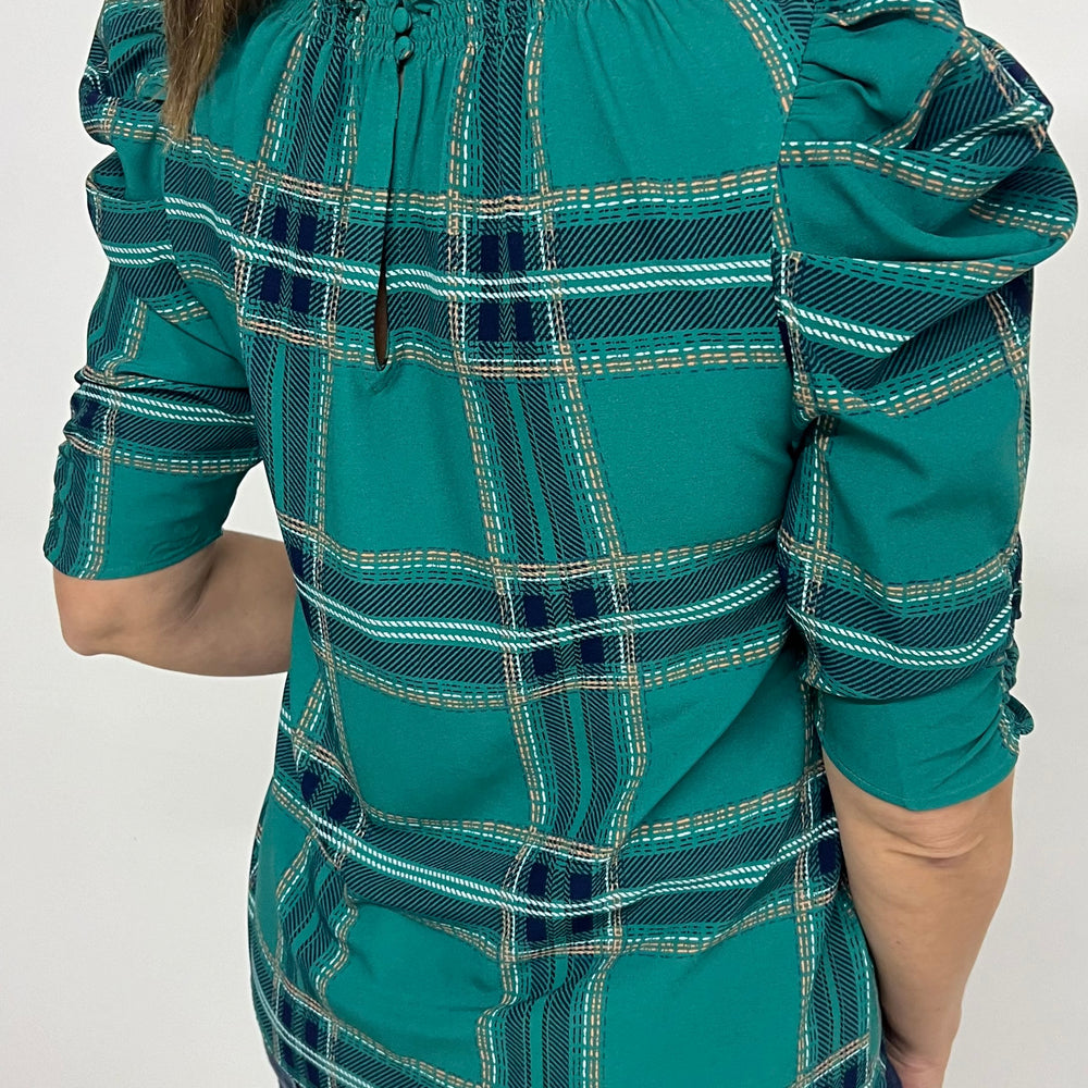 
                  
                    The Holly Plaid Top (green)
                  
                