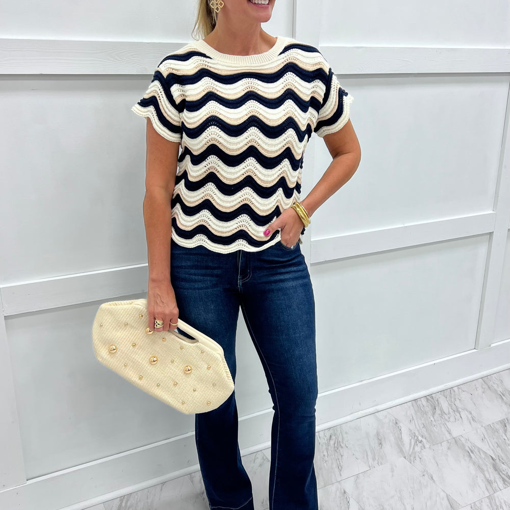 Clarke Wavy Stripe Sweater