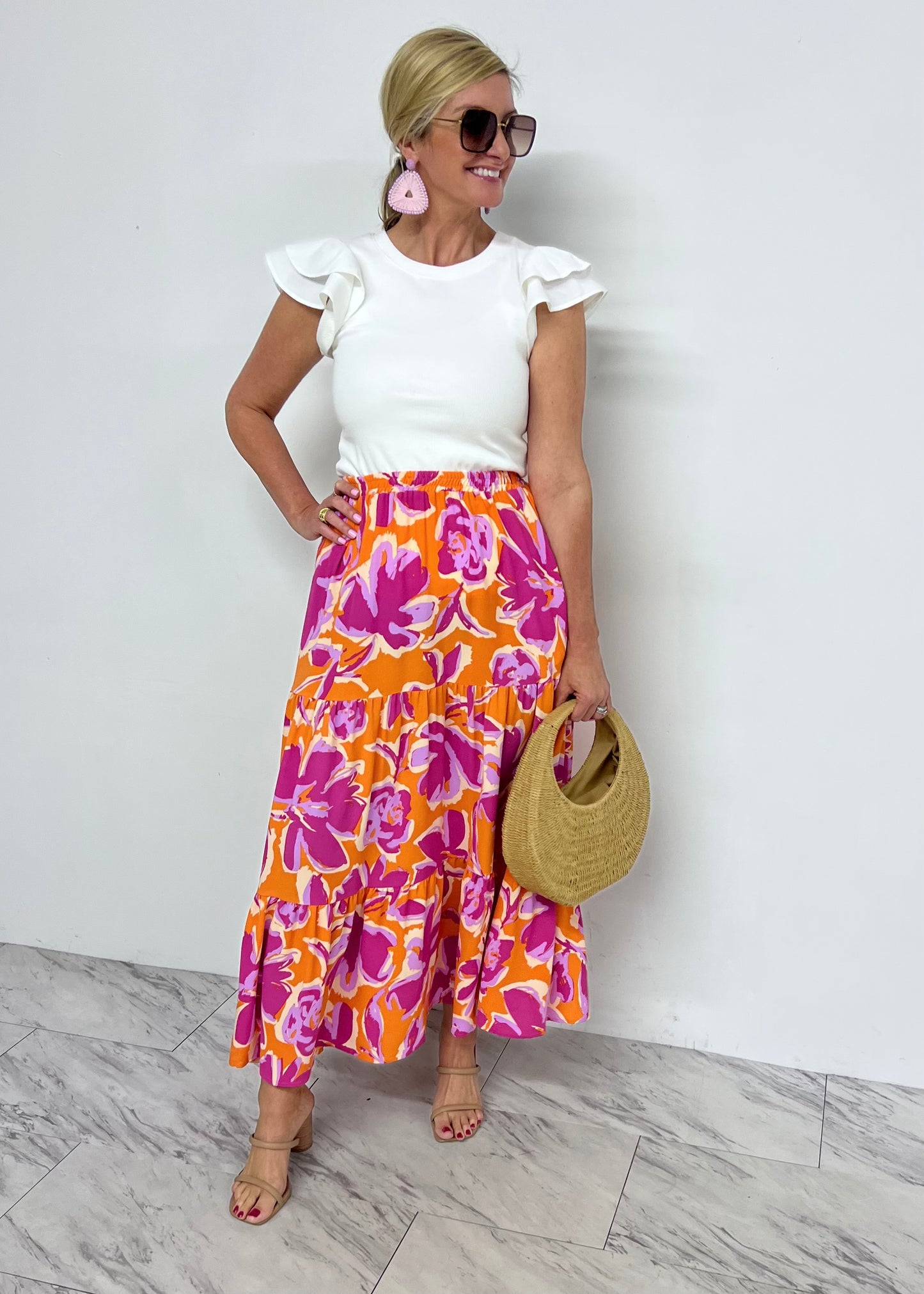 Perri Print Maxi Skirt