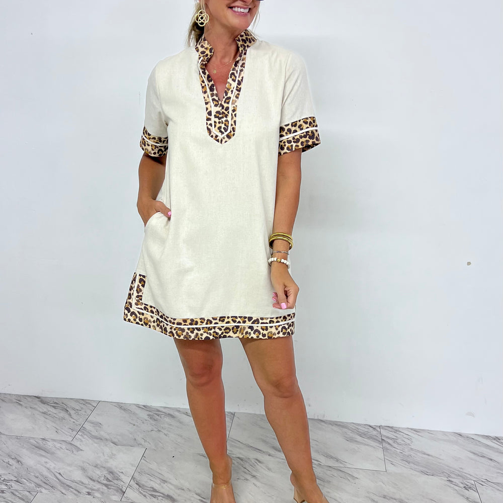 Athena Leopard Detail Dress