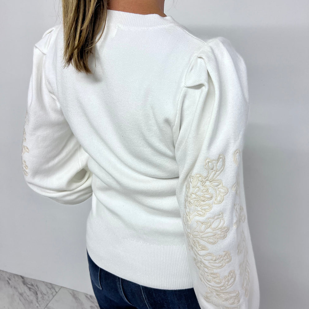 
                  
                    Lottie Ivory Floral Sleeve Sweater
                  
                