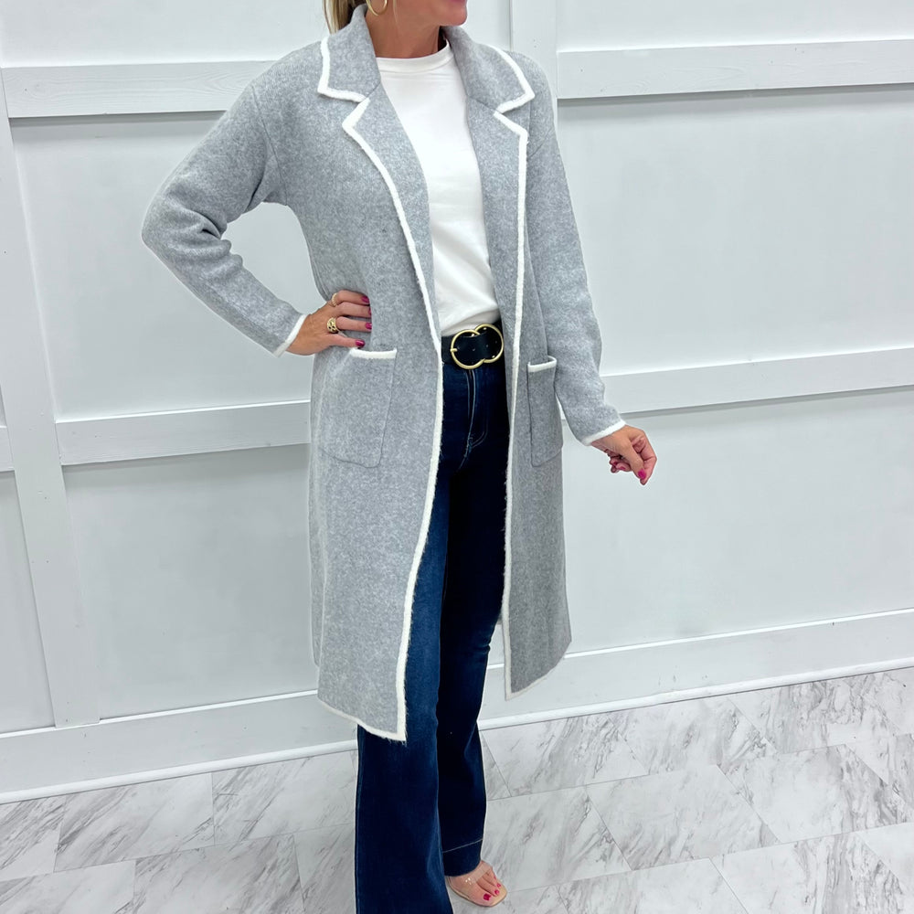 Colorado Open Front Cardigan (Grey)