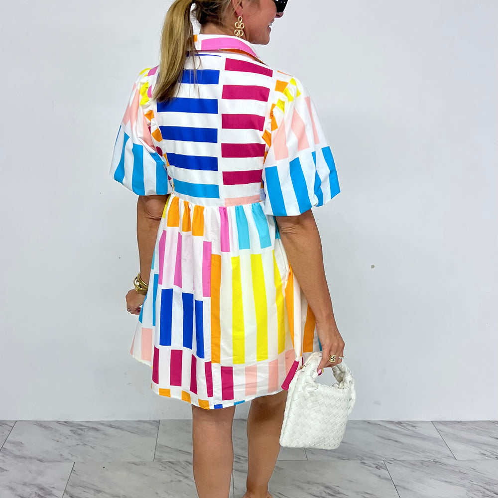 
                  
                    Color Splash Stripe Mix Dress
                  
                