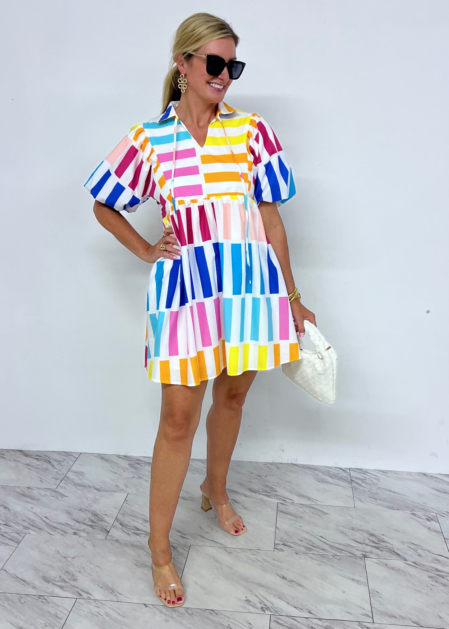 Color Splash Stripe Mix Dress