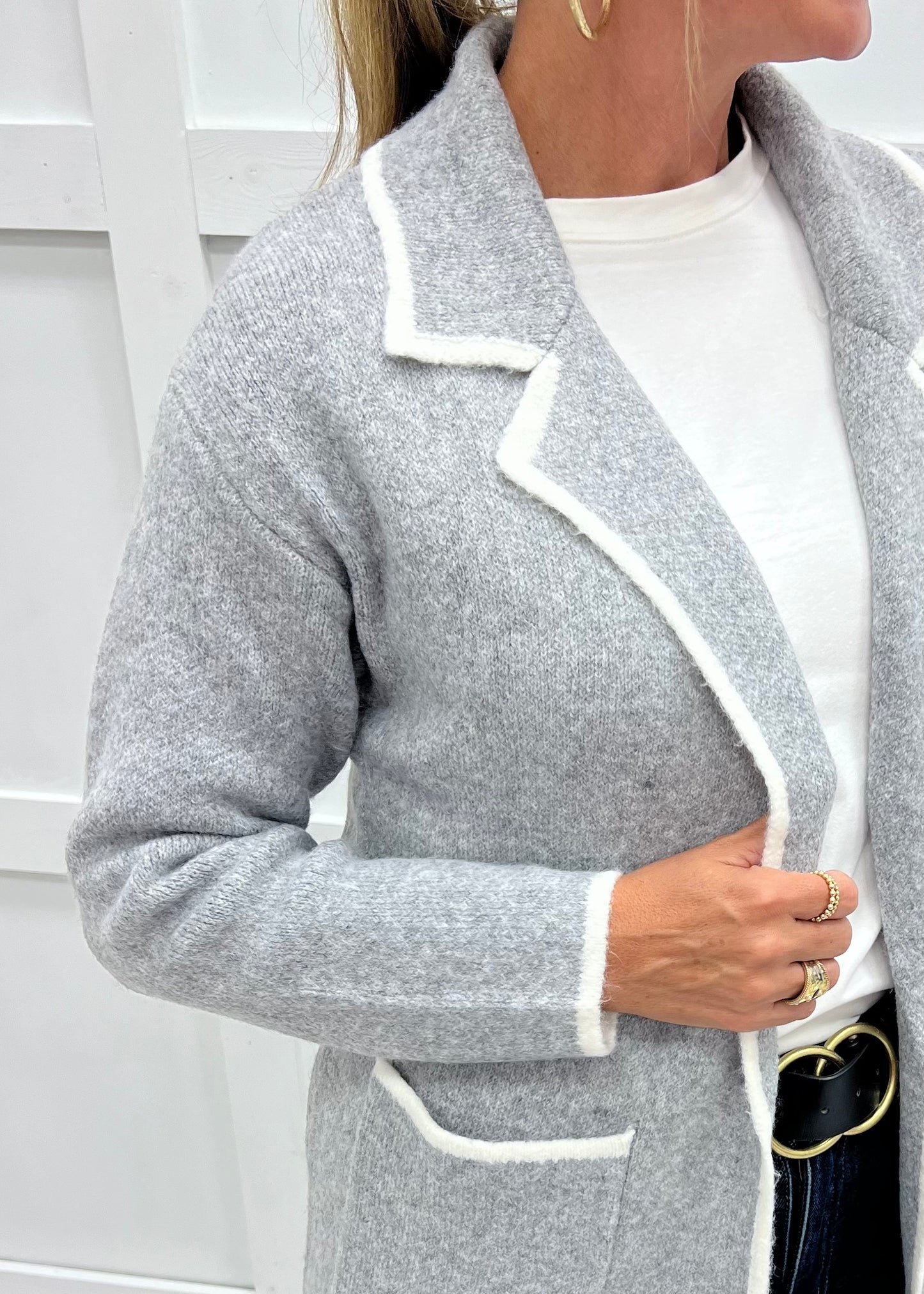 Colorado Open Front Cardigan (Grey)