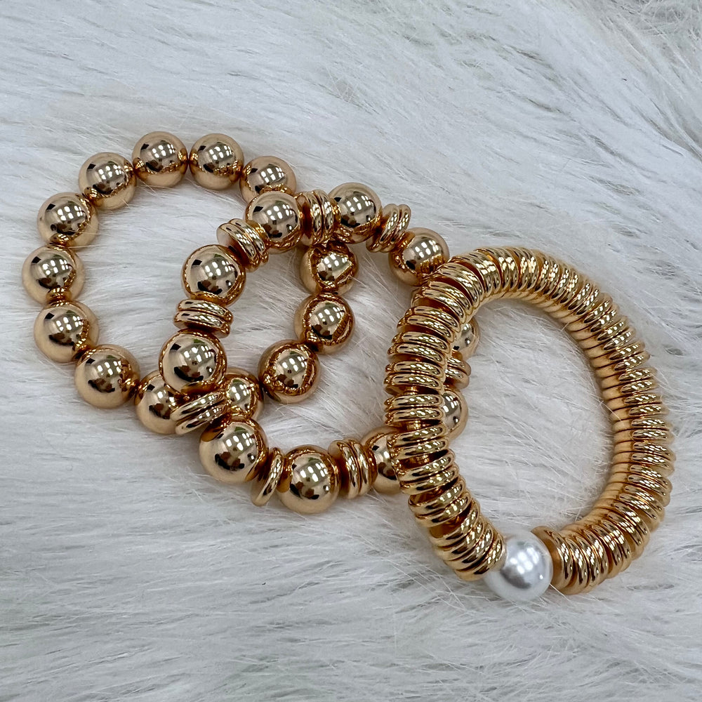 Glamour Gold Bracelet Set