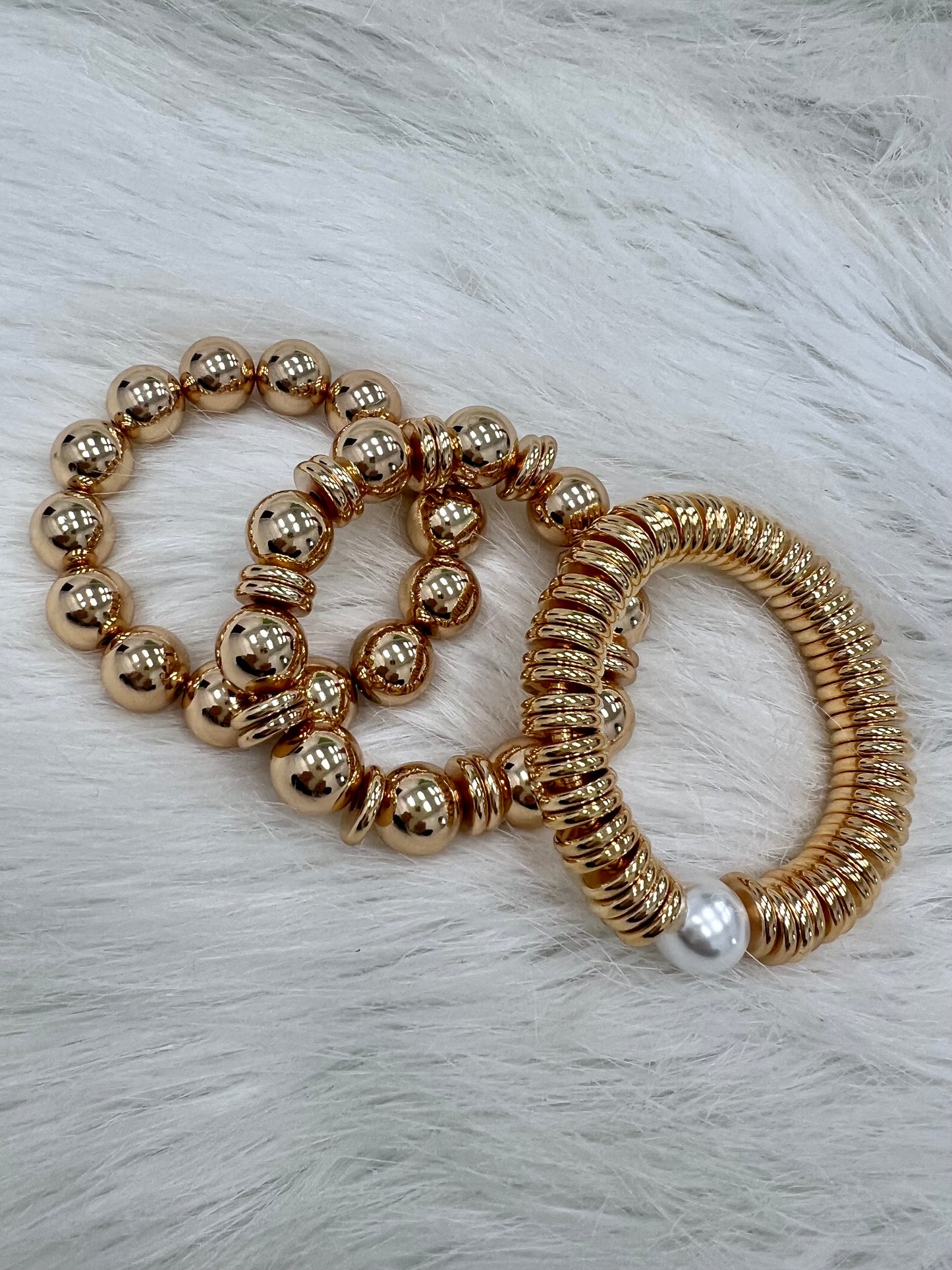 Glamour Gold Bracelet Set