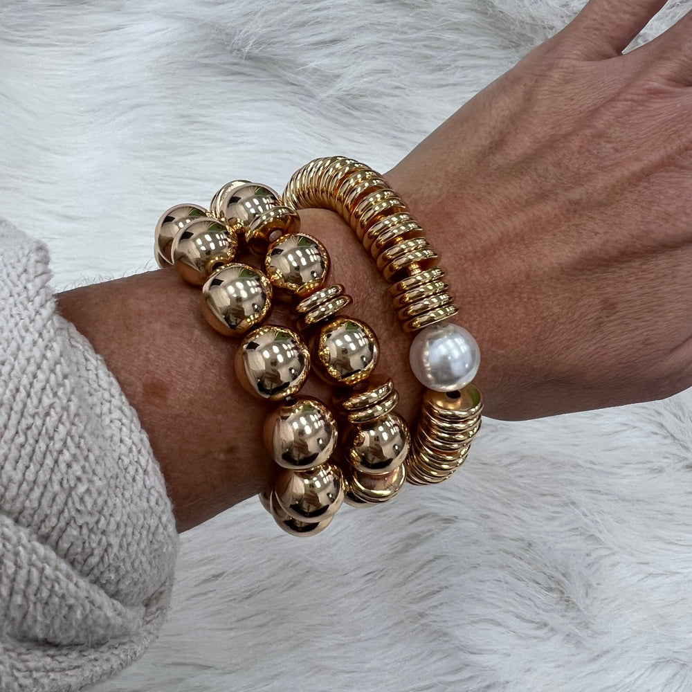 Glamour Gold Bracelet Set