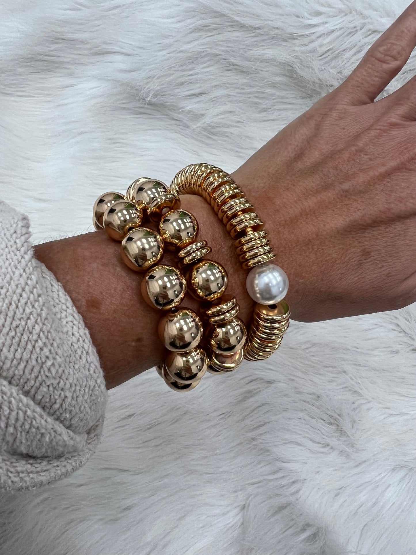 Glamour Gold Bracelet Set