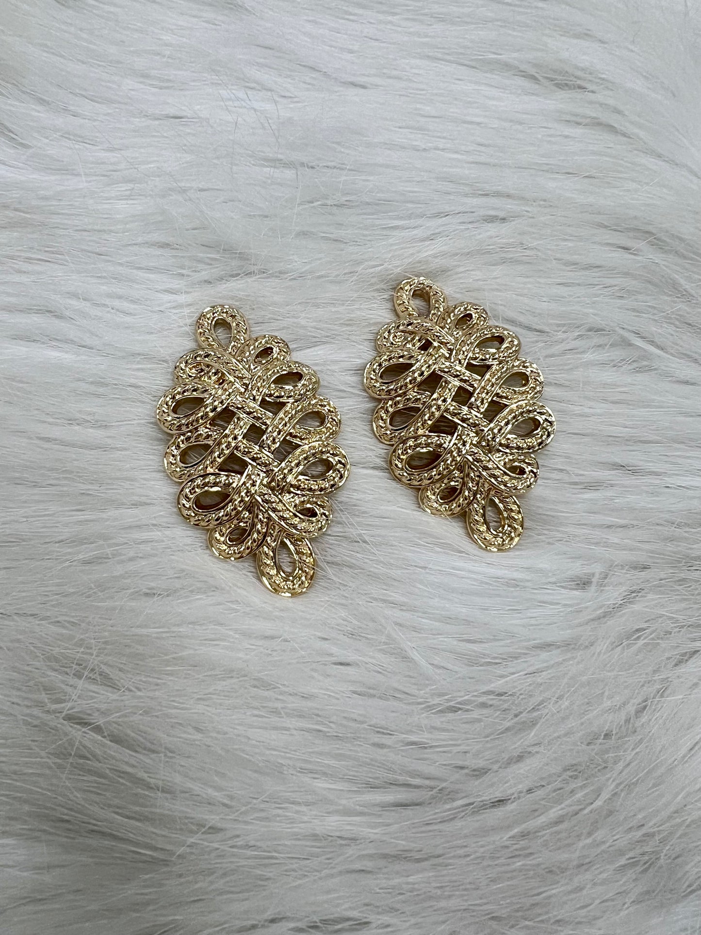 Golden Scroll Earrings