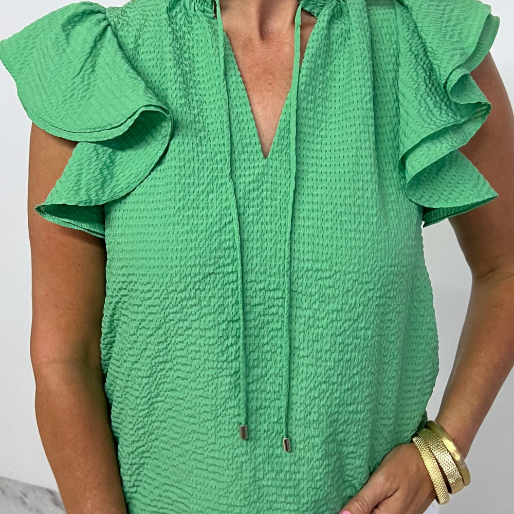 
                  
                    Fiji Green Textured Top
                  
                