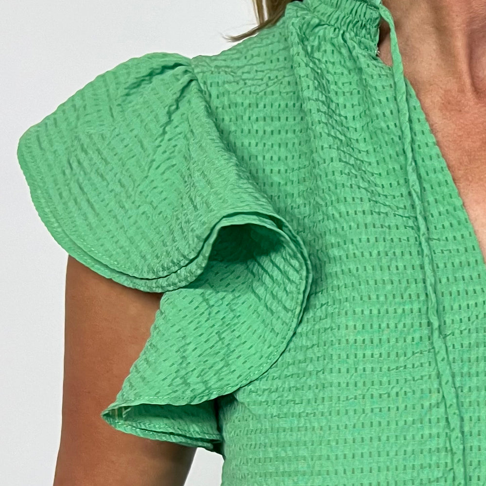 Fiji Green Textured Top