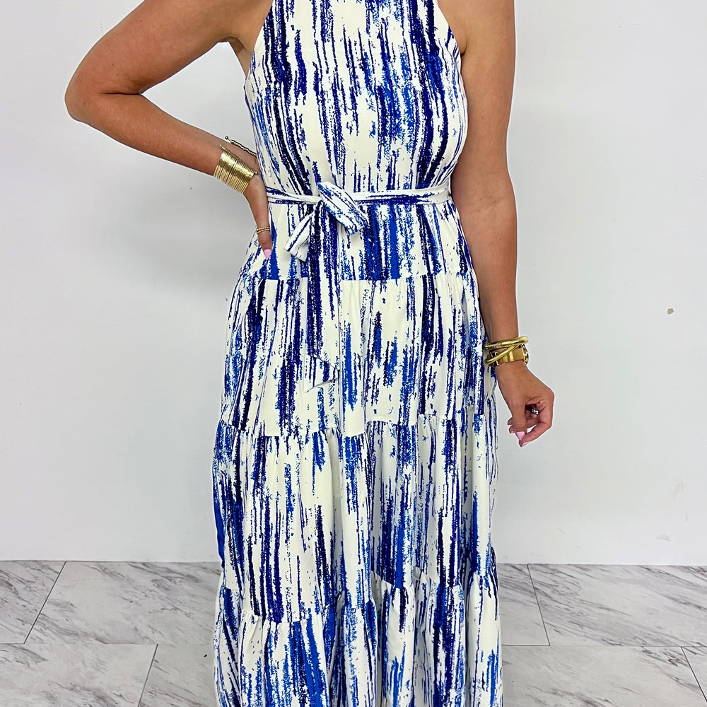 Blue Wave Maxi Dress