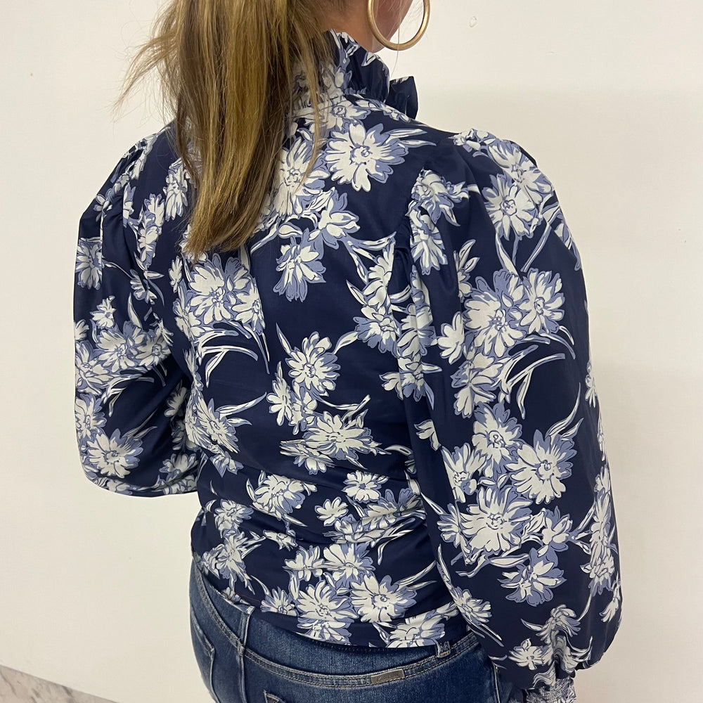 
                  
                    Nova Navy Blue Flower Top
                  
                