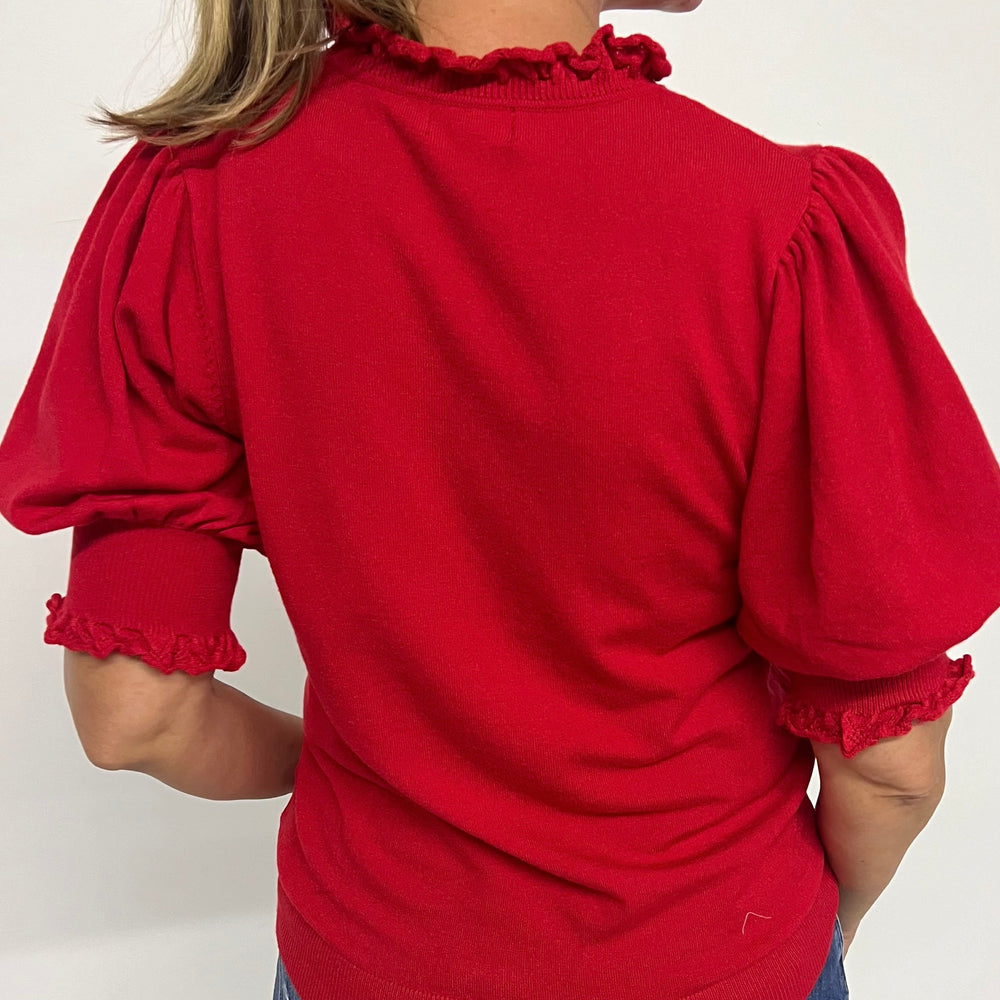 
                  
                    Fate Short Sleeve Sweater (Red)
                  
                