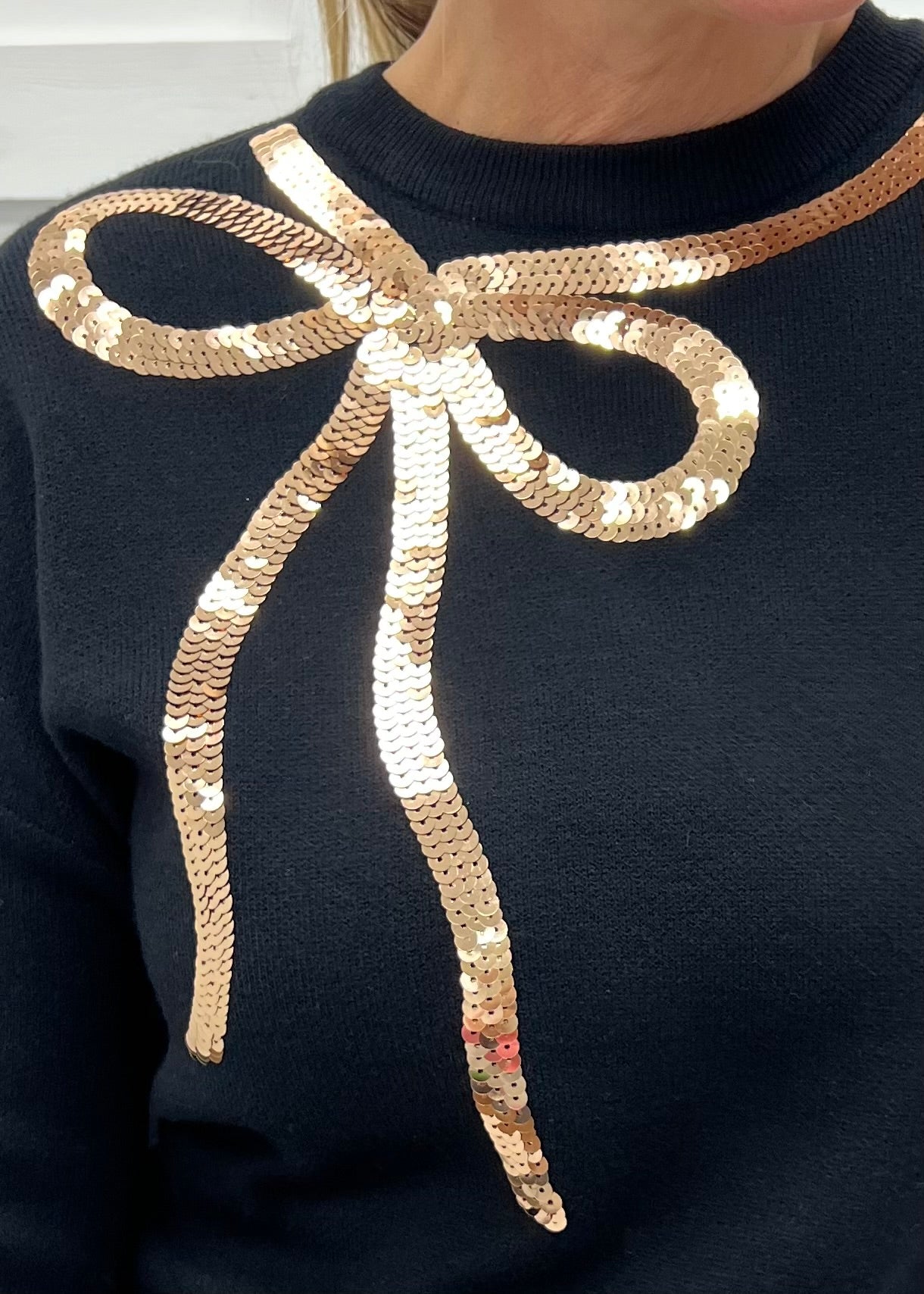 Wrapped For The Runway Black Sweater