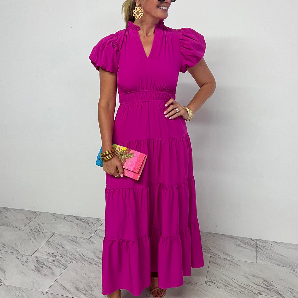 Meridian Magenta Maxi Dress