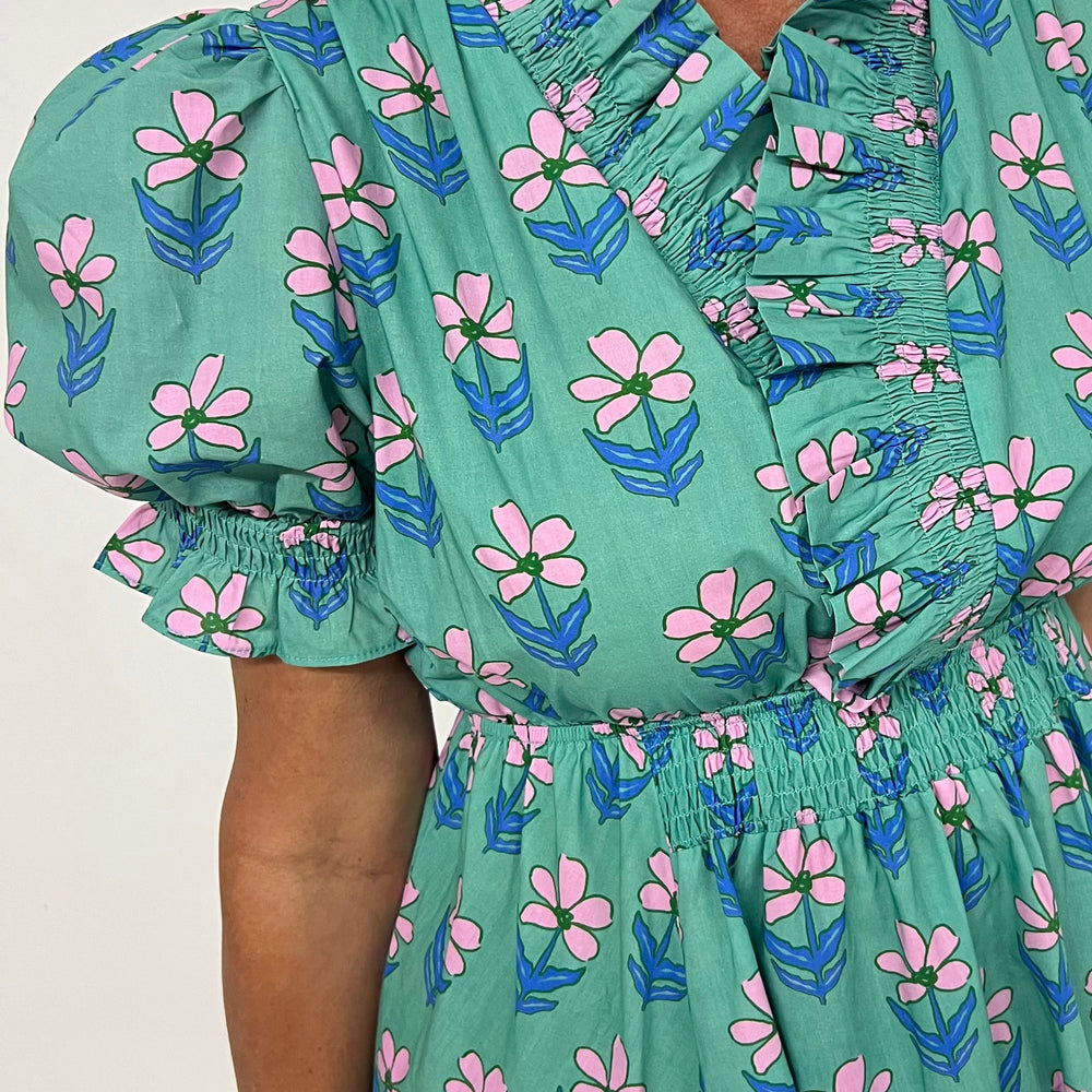 Keller V.Neck Dress (Green)