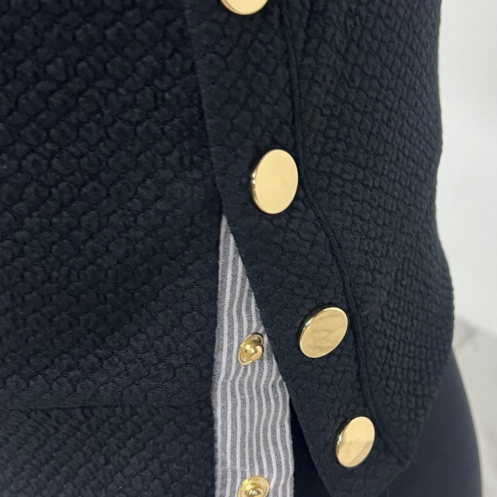 Georgia Gold Button Top (Black)