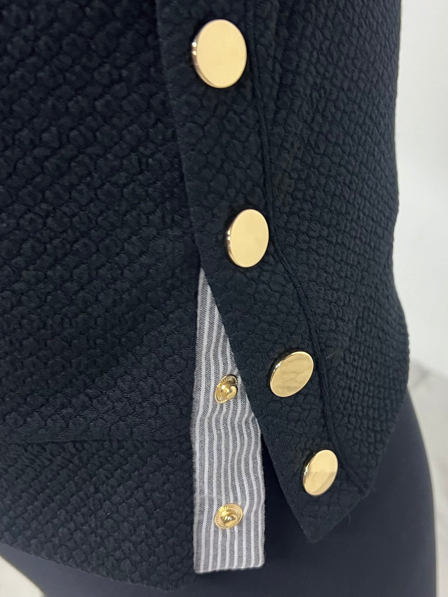 Georgia Gold Button Top (Black)