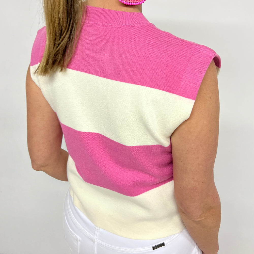 
                  
                    The Emilie Stripe Top (Pink)
                  
                