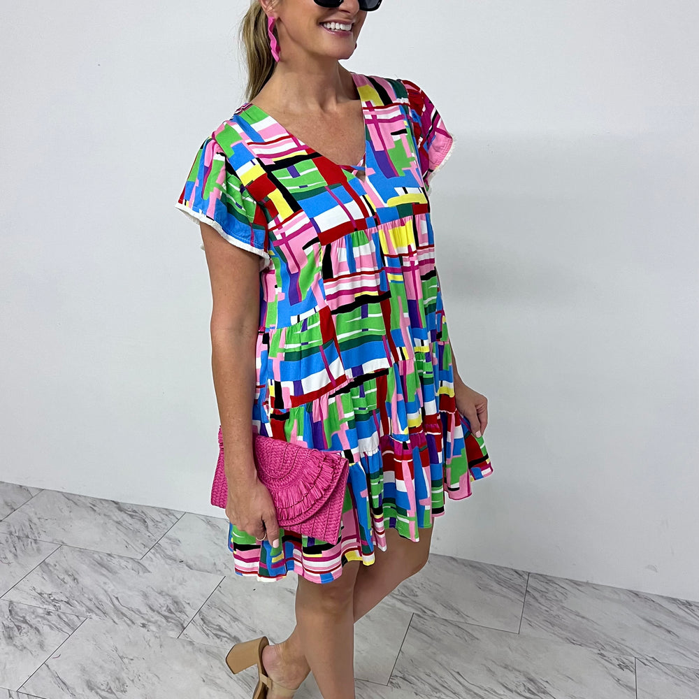 GiGi Bright Lines Dress - FINAL SALE