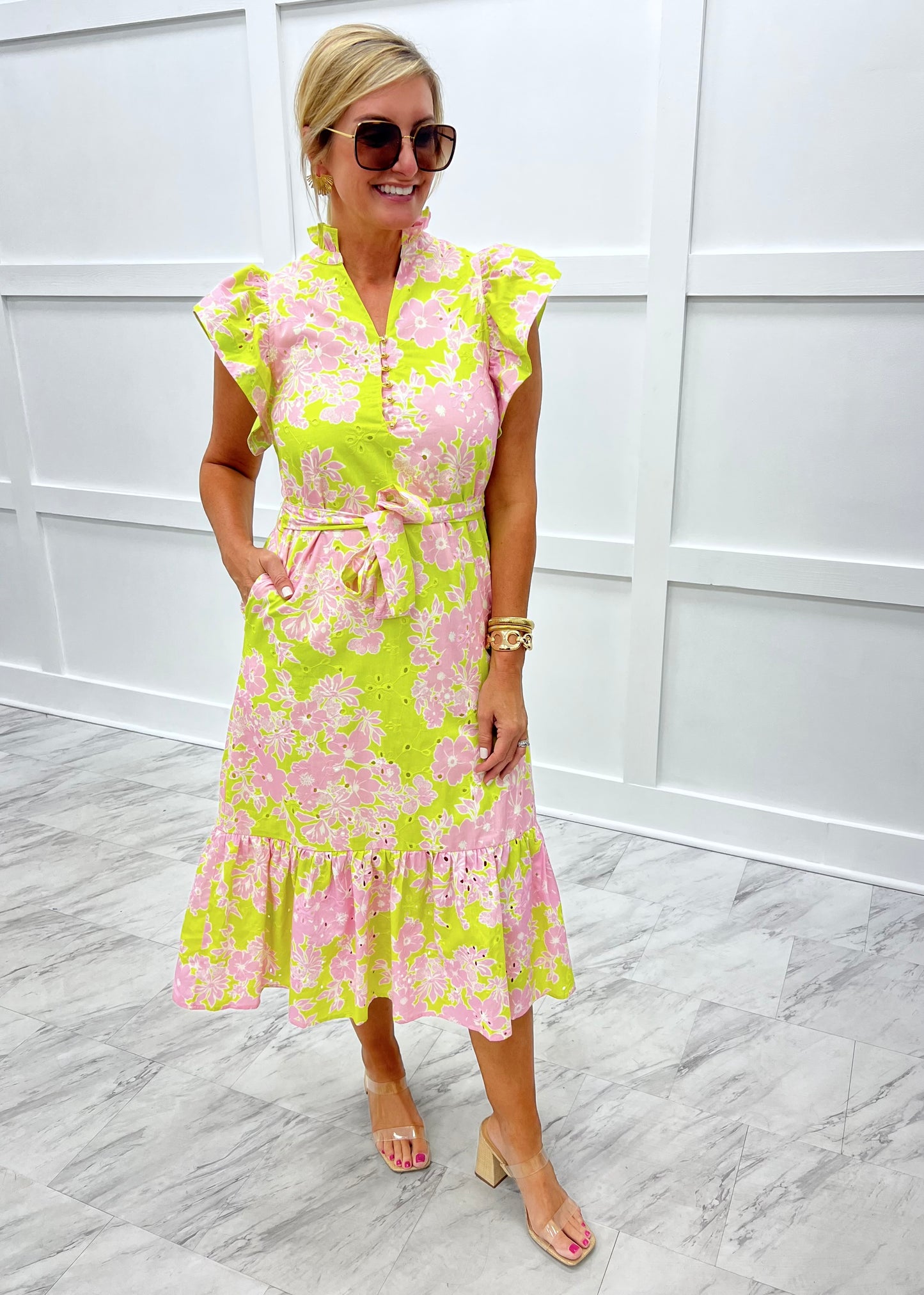 Citrus Bloom Eyelet Midi Dress – shop chartreuse Citrus Bloom Eyelet Midi Dress – shop chartreuse