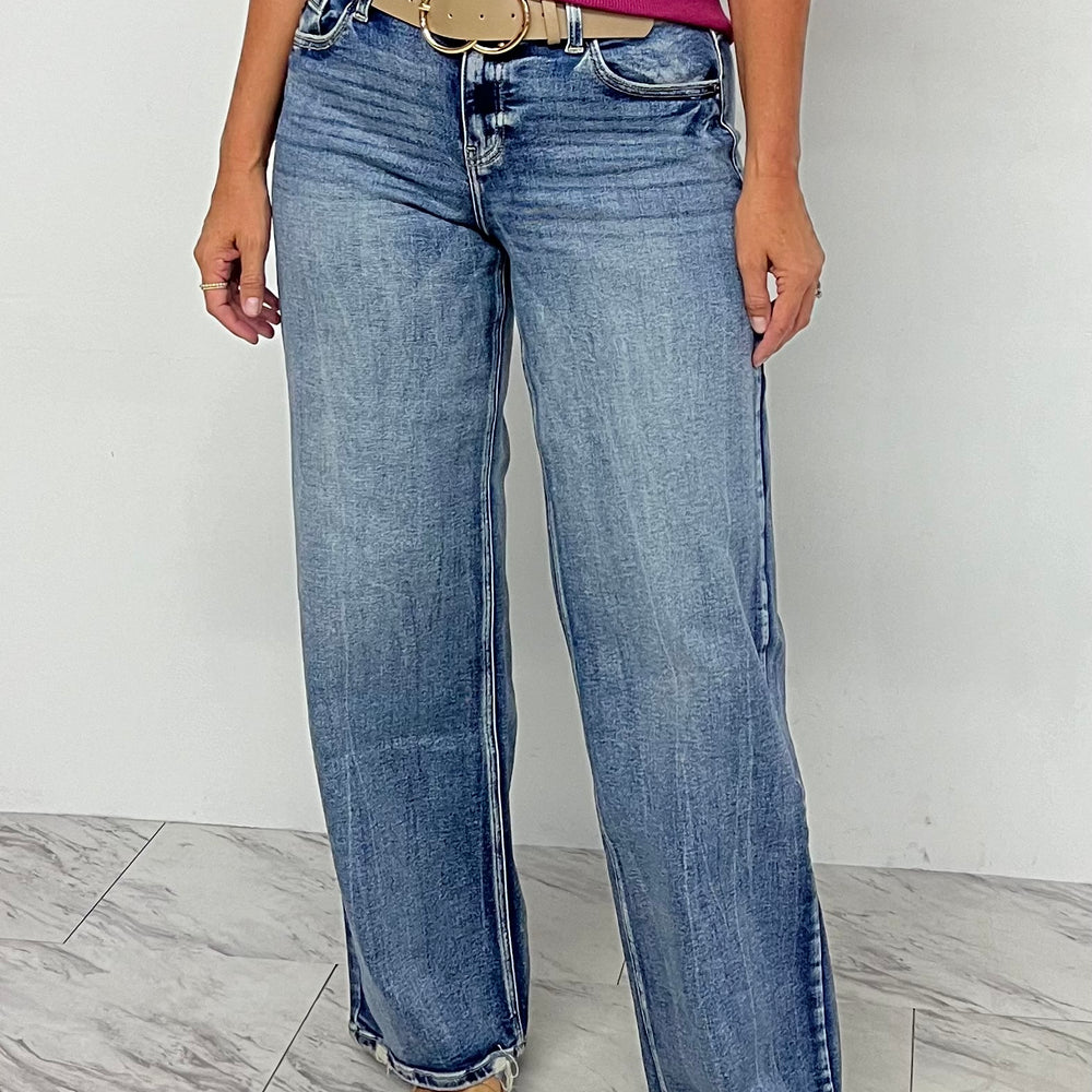 Mason Mid Rise Wide Leg Denim